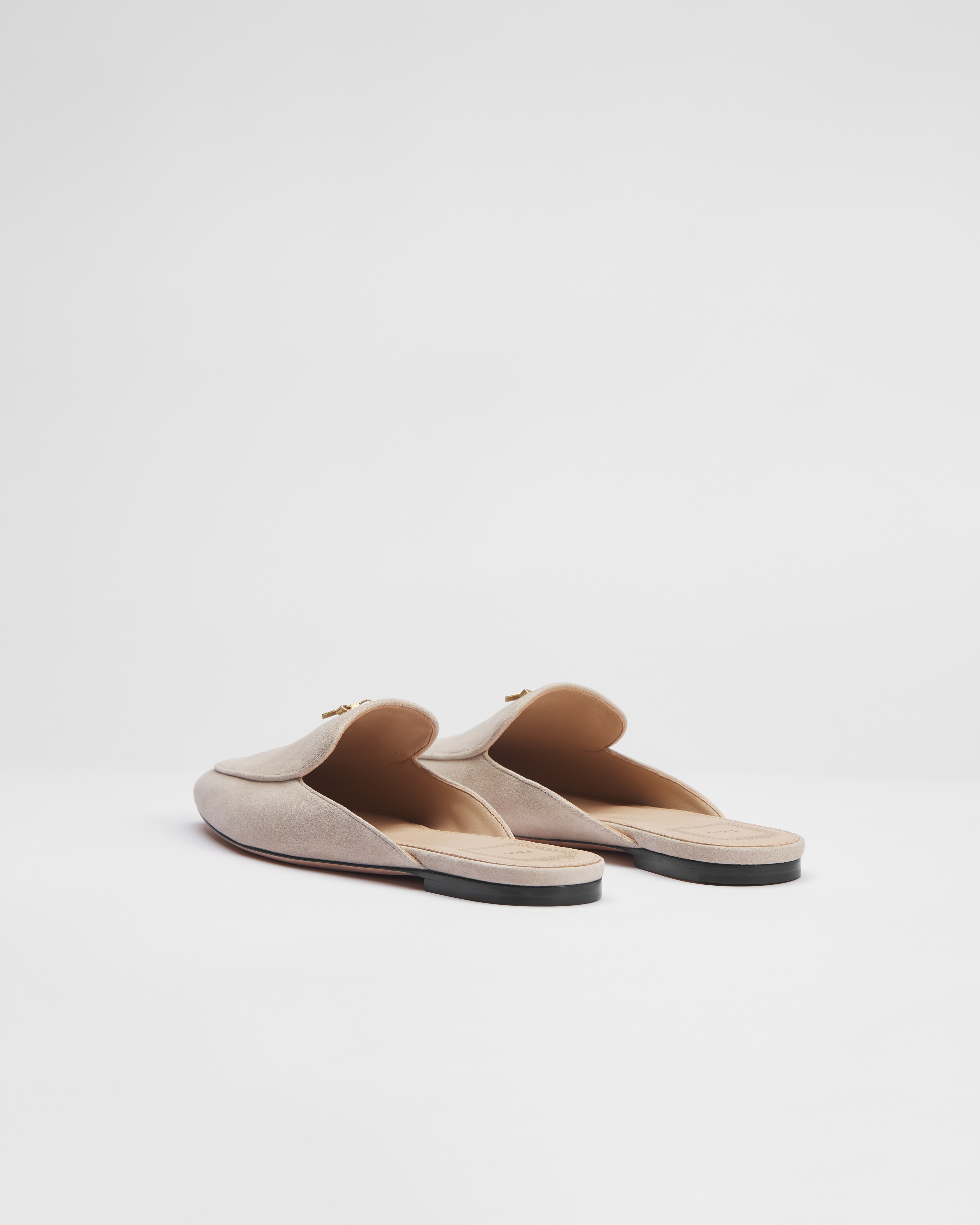 Dior Or Baby Bow Mule Rope Beige Suede Goatskin E05