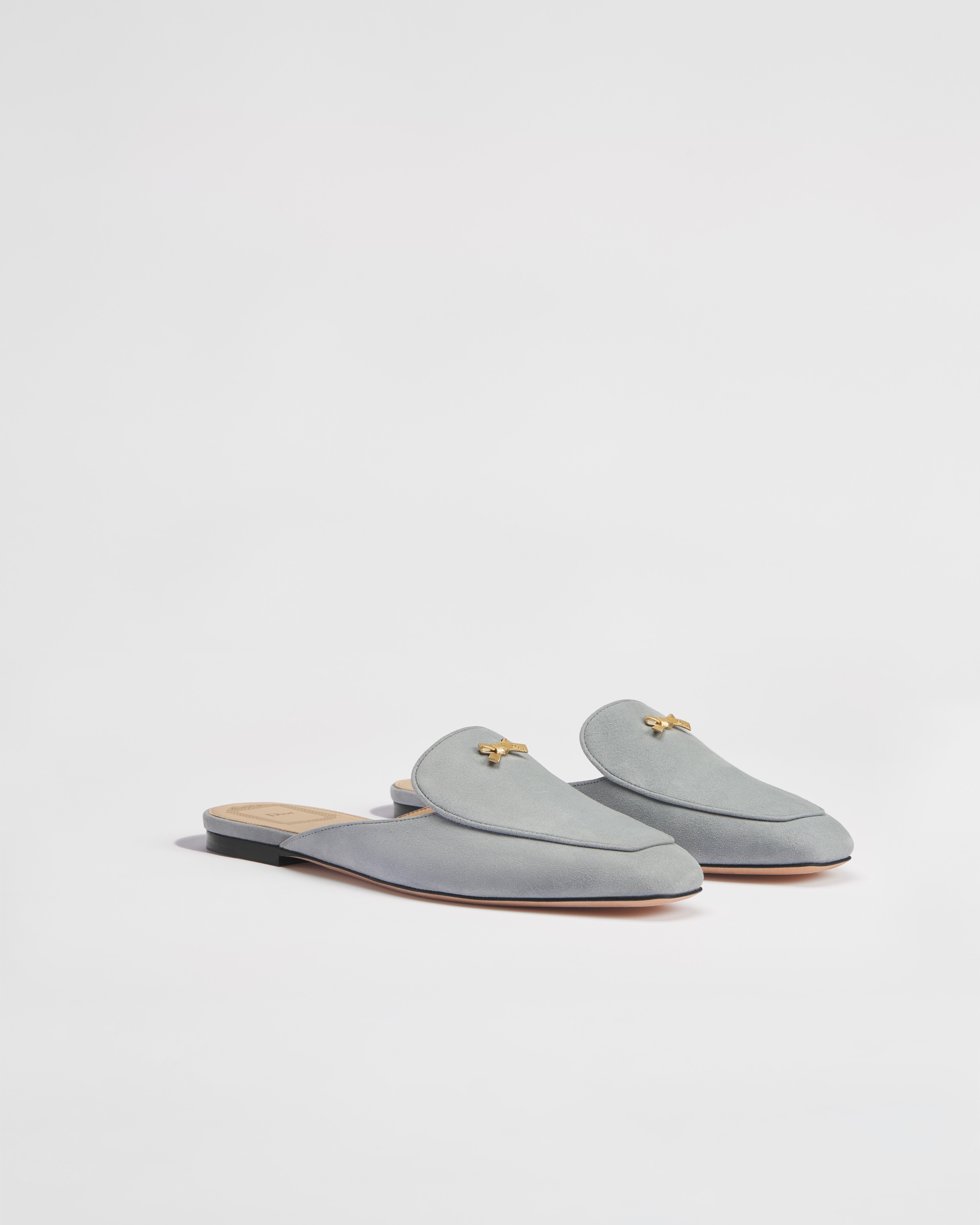 Baby Bow-muiltje Bleu Ciel geitensuède E03