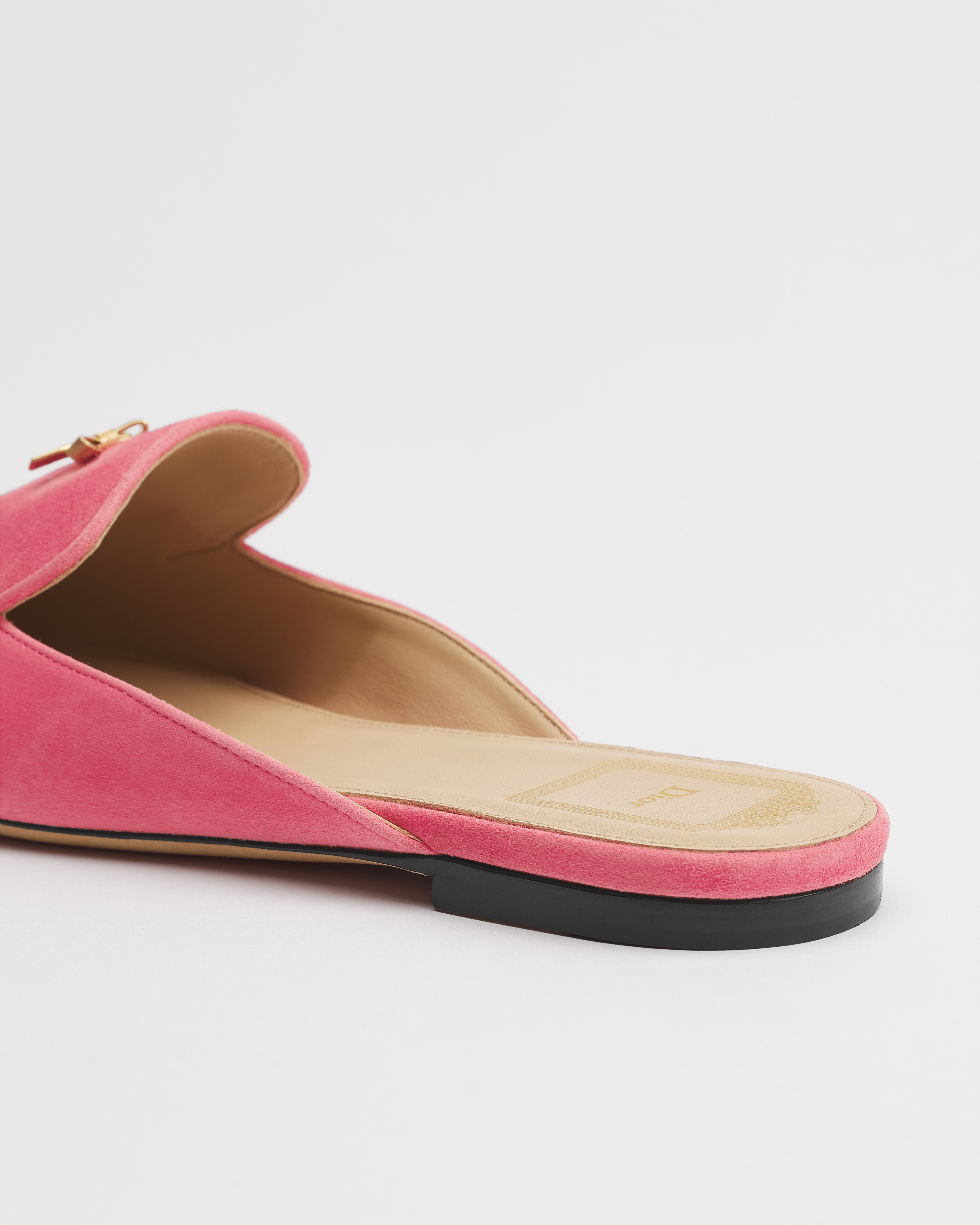 Baby Bow-muiltje Rose Peony geitensuède E11