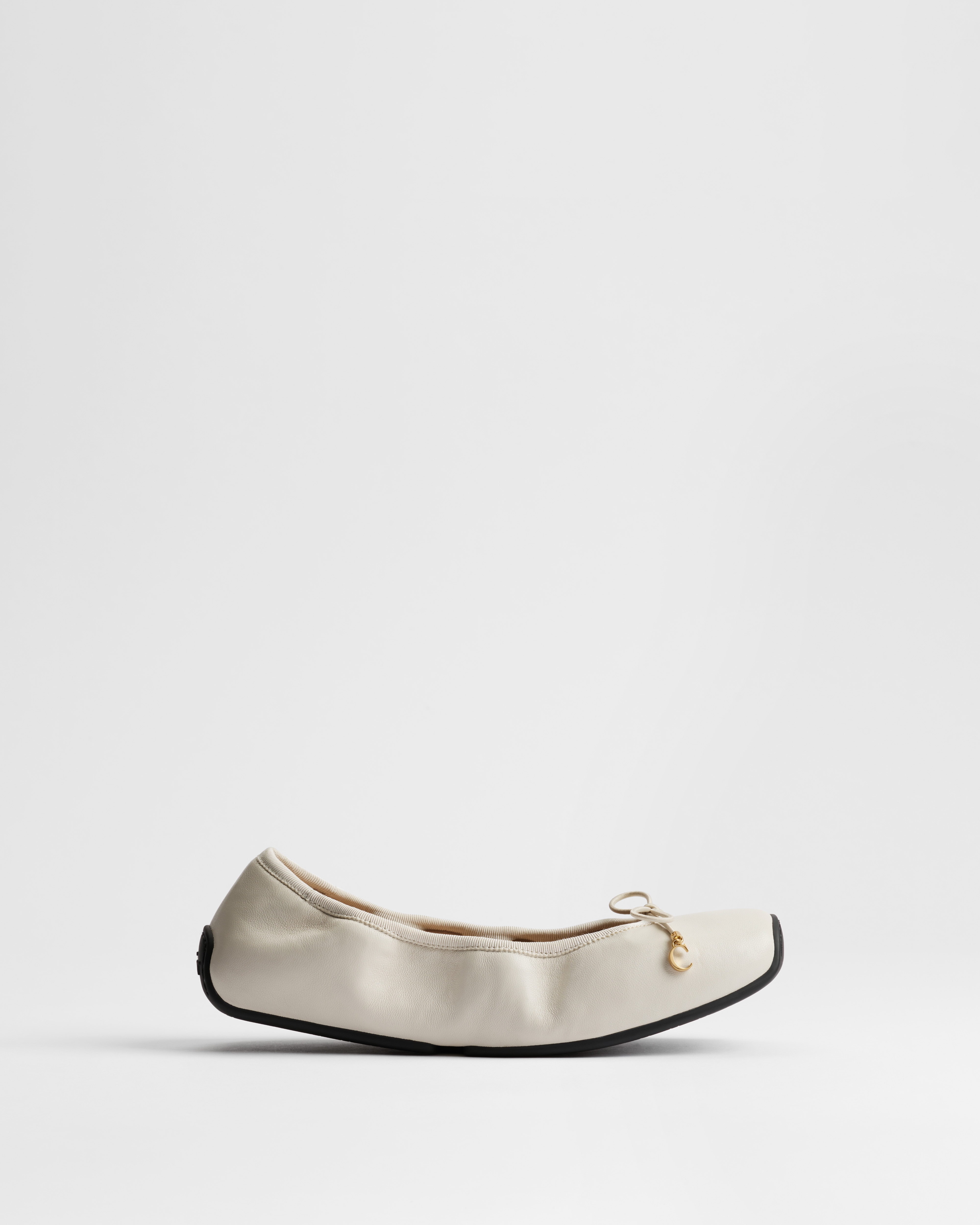Dior Cœur Ballet Flat White Lambskin E02