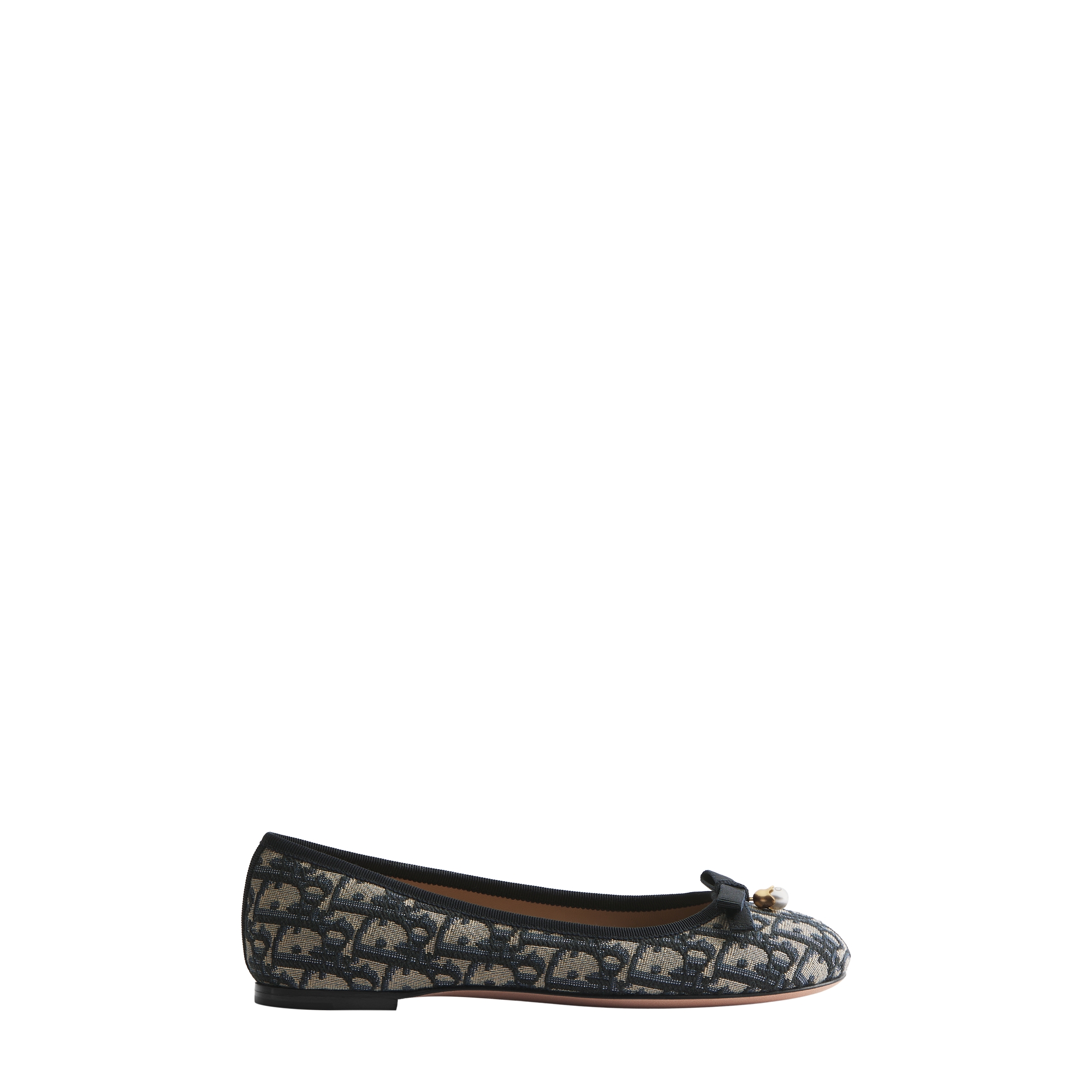 Dior Ballet Flat Deep Blue Dior Oblique Embroidered Cotton E02