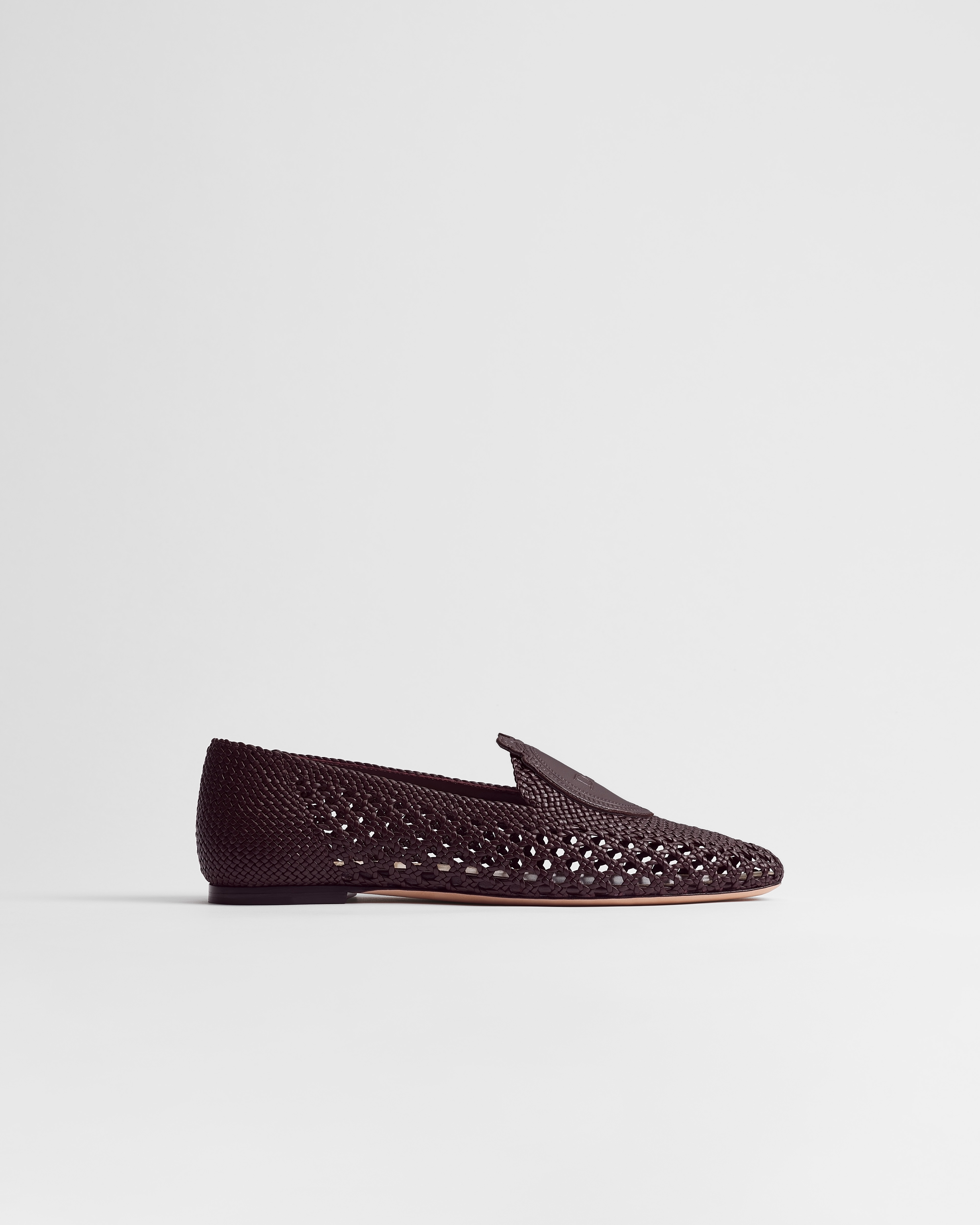 Dior Médaillon Loafer Burgundy Woven Lambskin E02