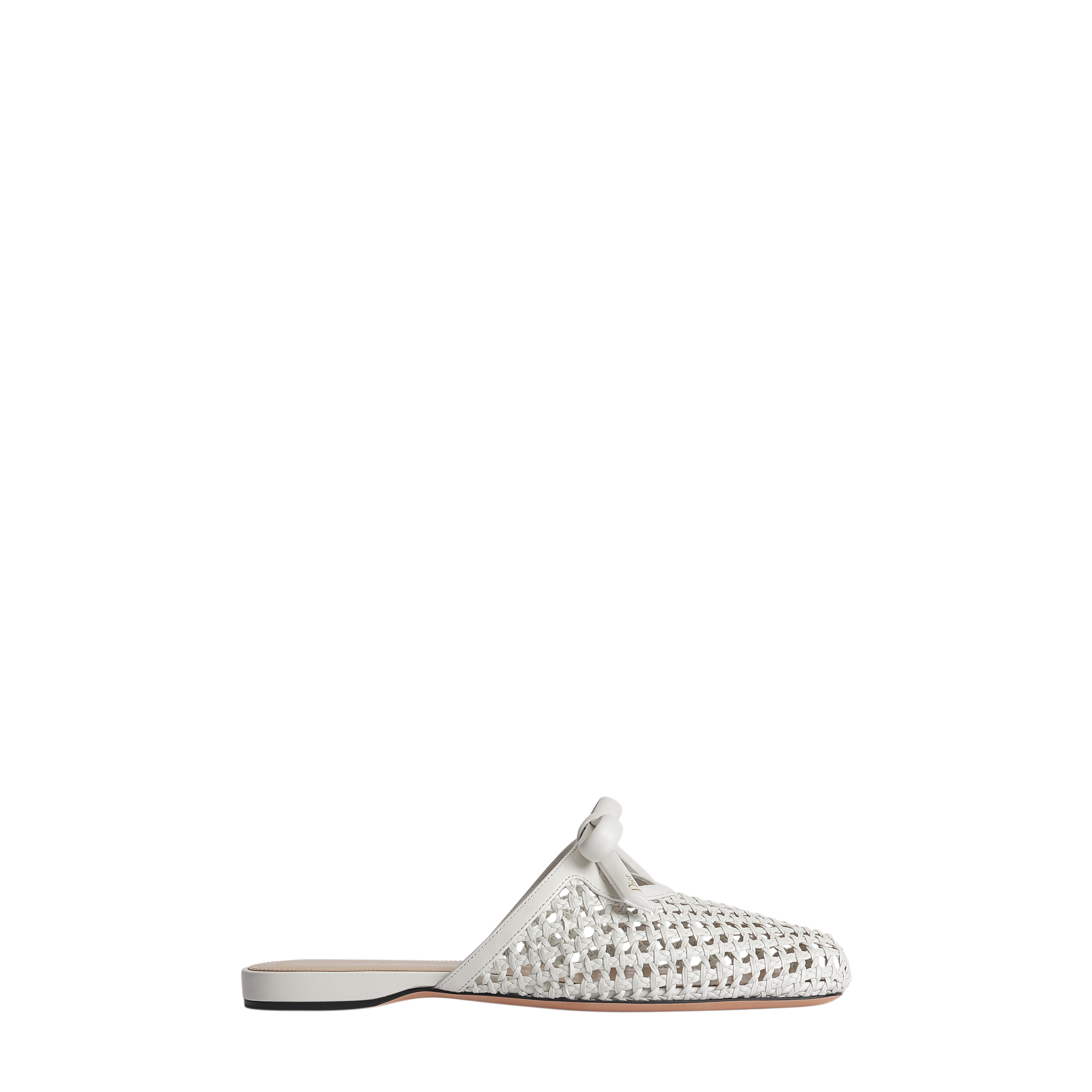 Dior Cœur Mule White Woven Lambskin E02