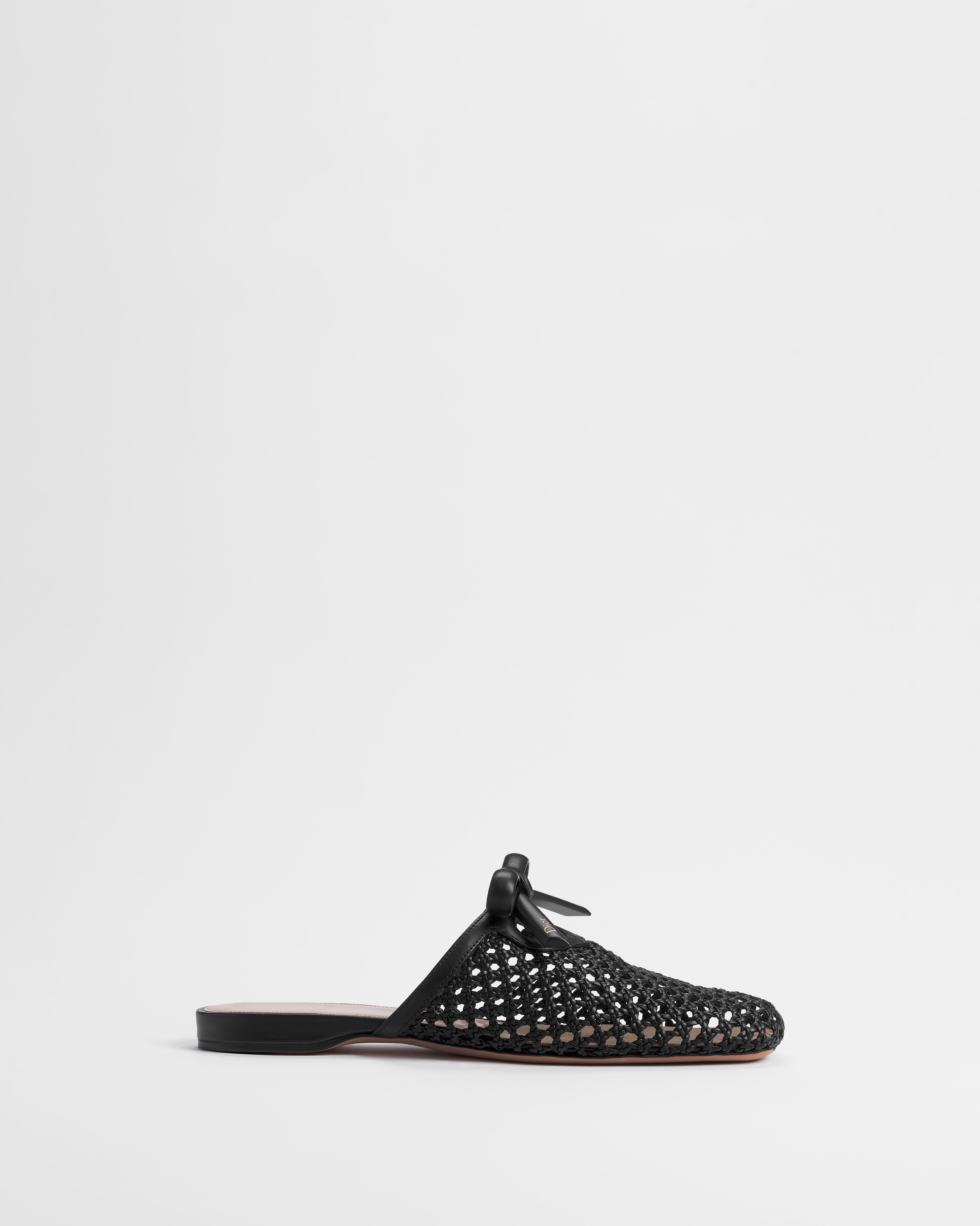 Dior Cœur Mule Black Woven Lambskin E02