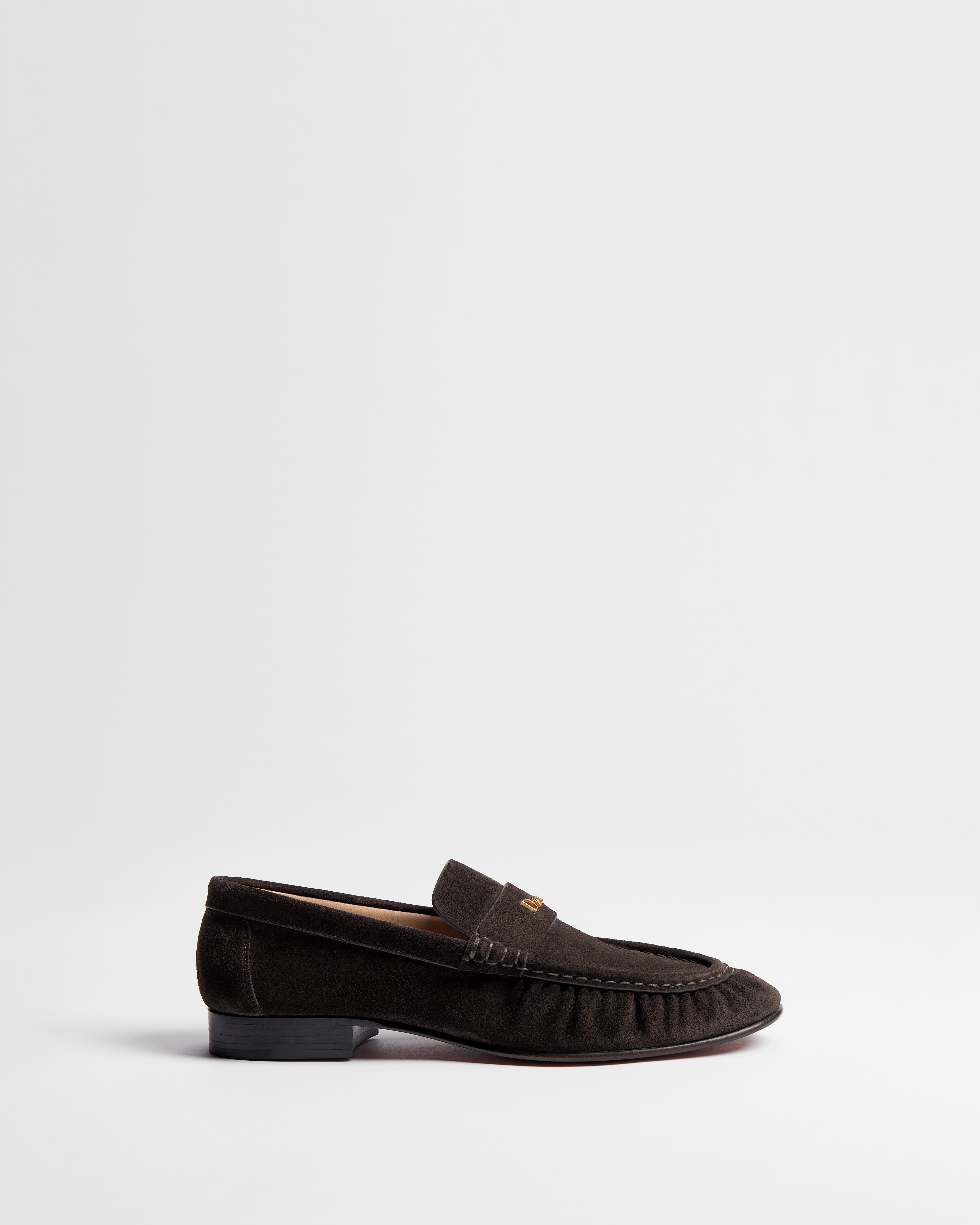 Dior Tailor Loafer Chocolate Brown Suede Calfskin E02