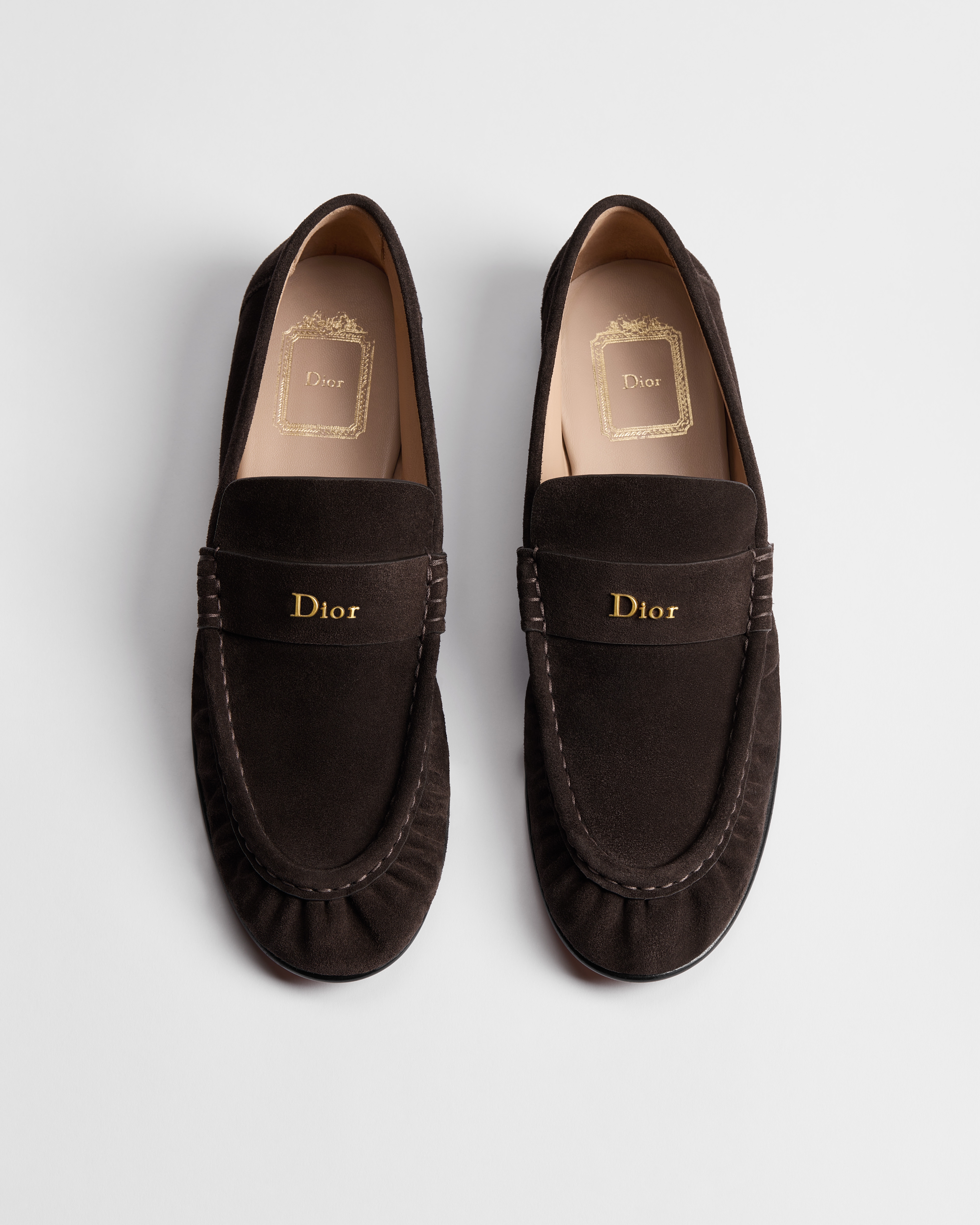 Dior Tailor-instapper Chocoladebruin kalfssuède E06
