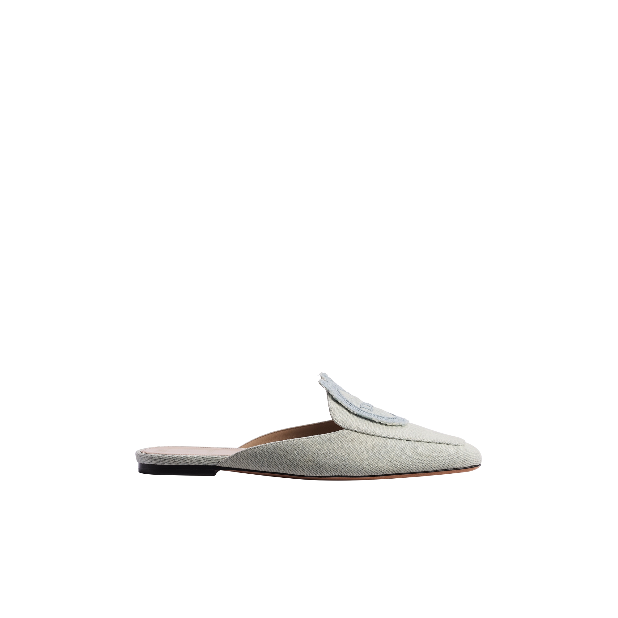 Dior Médaillon Mule Light Blue Cotton Denim E02