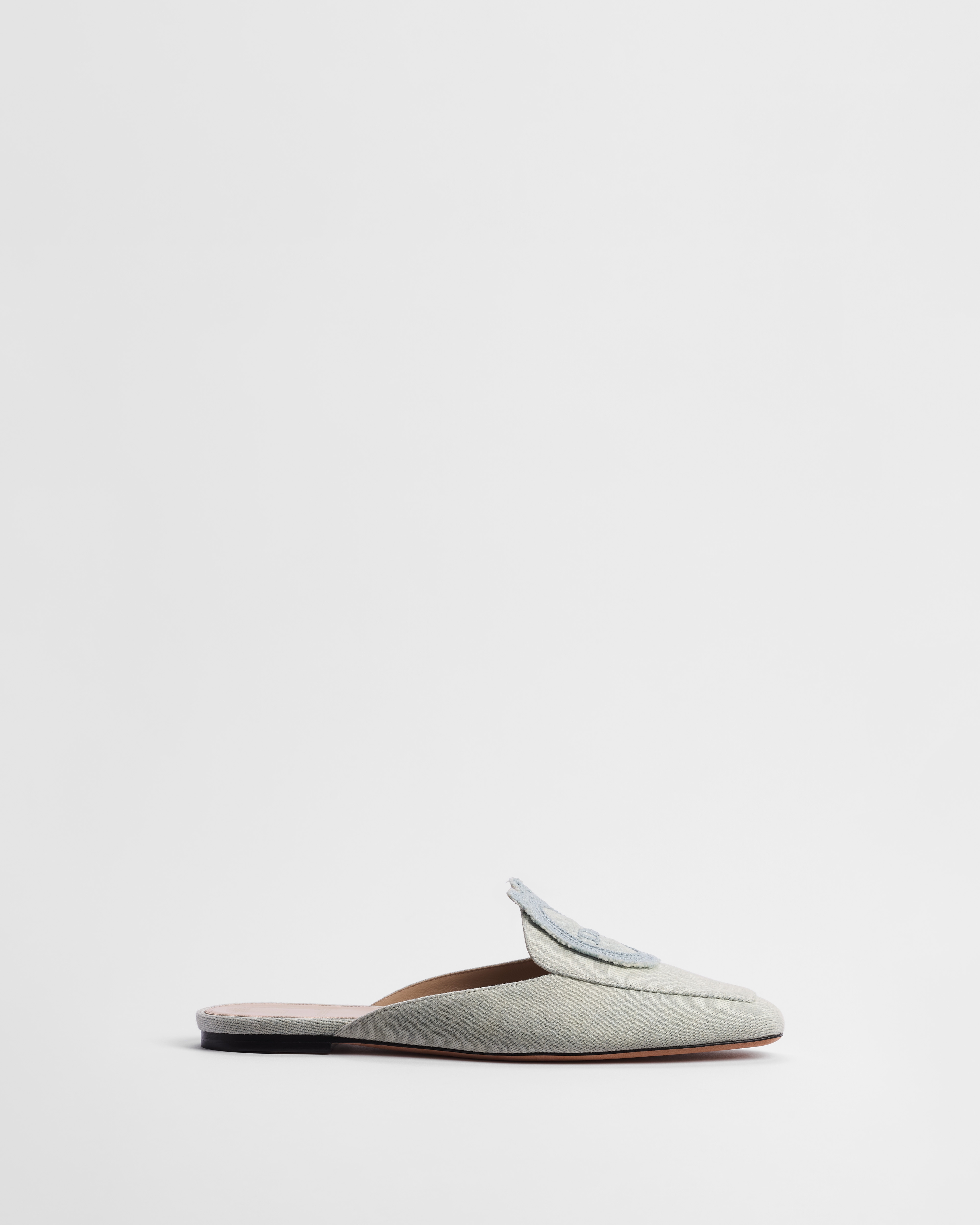 Dior Médaillon Mule Light Blue Cotton Denim E02