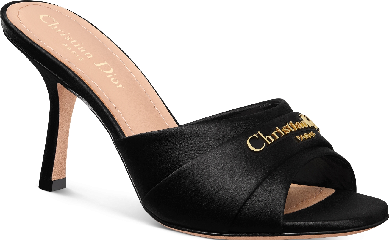 【2024A/W新作★送料無料】 My Dior DIOR | Satin Black Slide Heeled 靴