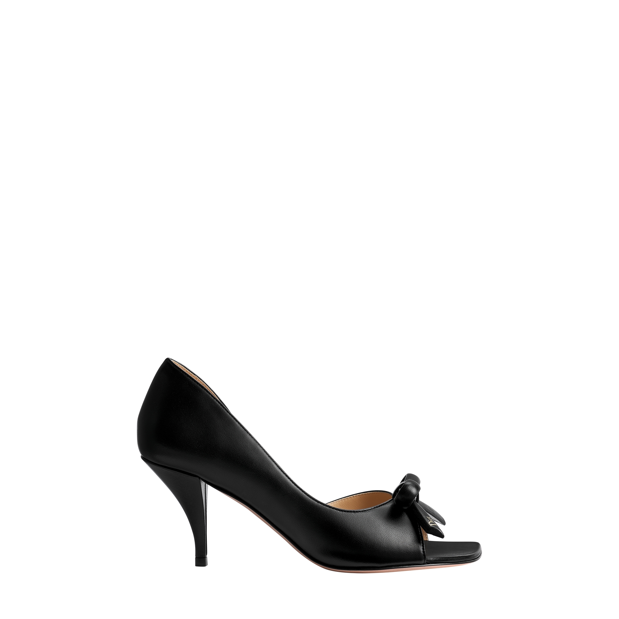 Dior Bow Heeled Sandal Black Lambskin E02