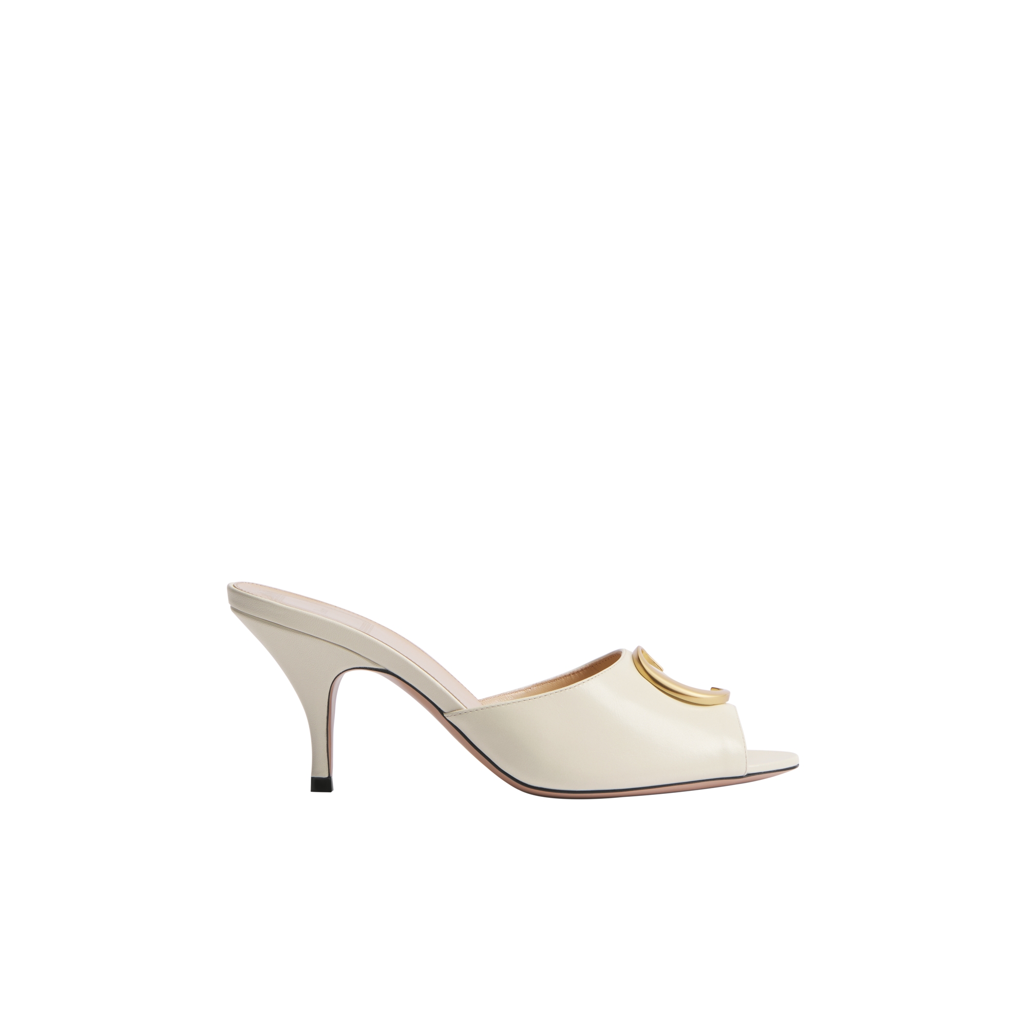 Dior Initials Heeled Slide White Lambskin E02