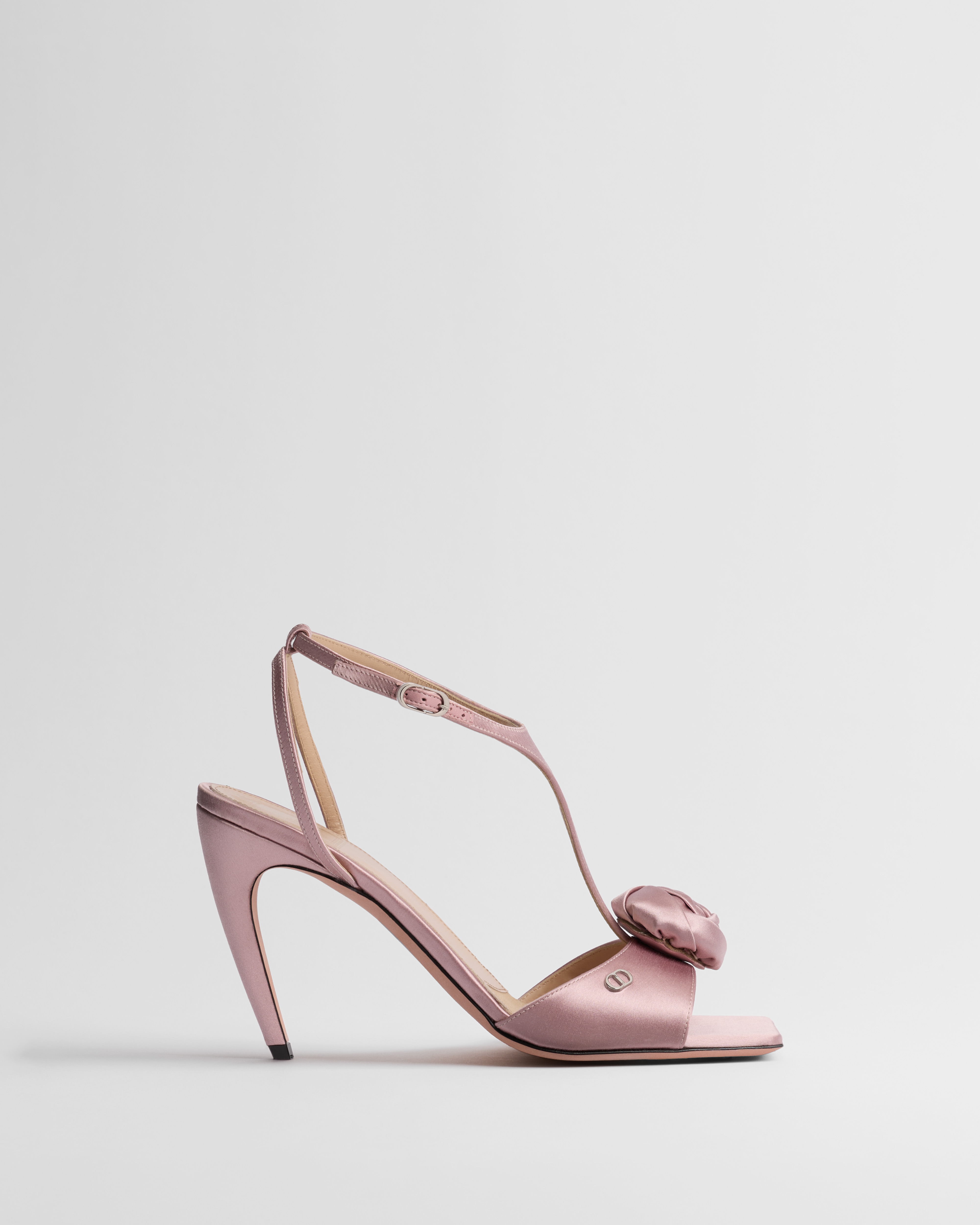 Dior Rose Heeled Sandal Dragée Pink Satin E02