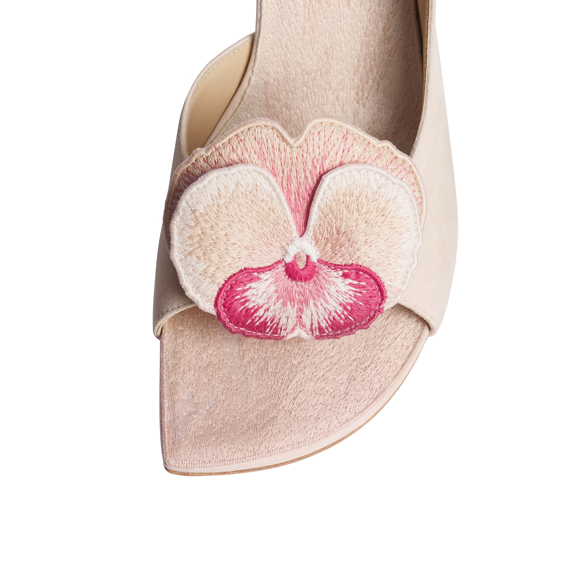 Dior Viola Heeled Slingback Sandal Rose Quartz Pink Suede Goatskin E10