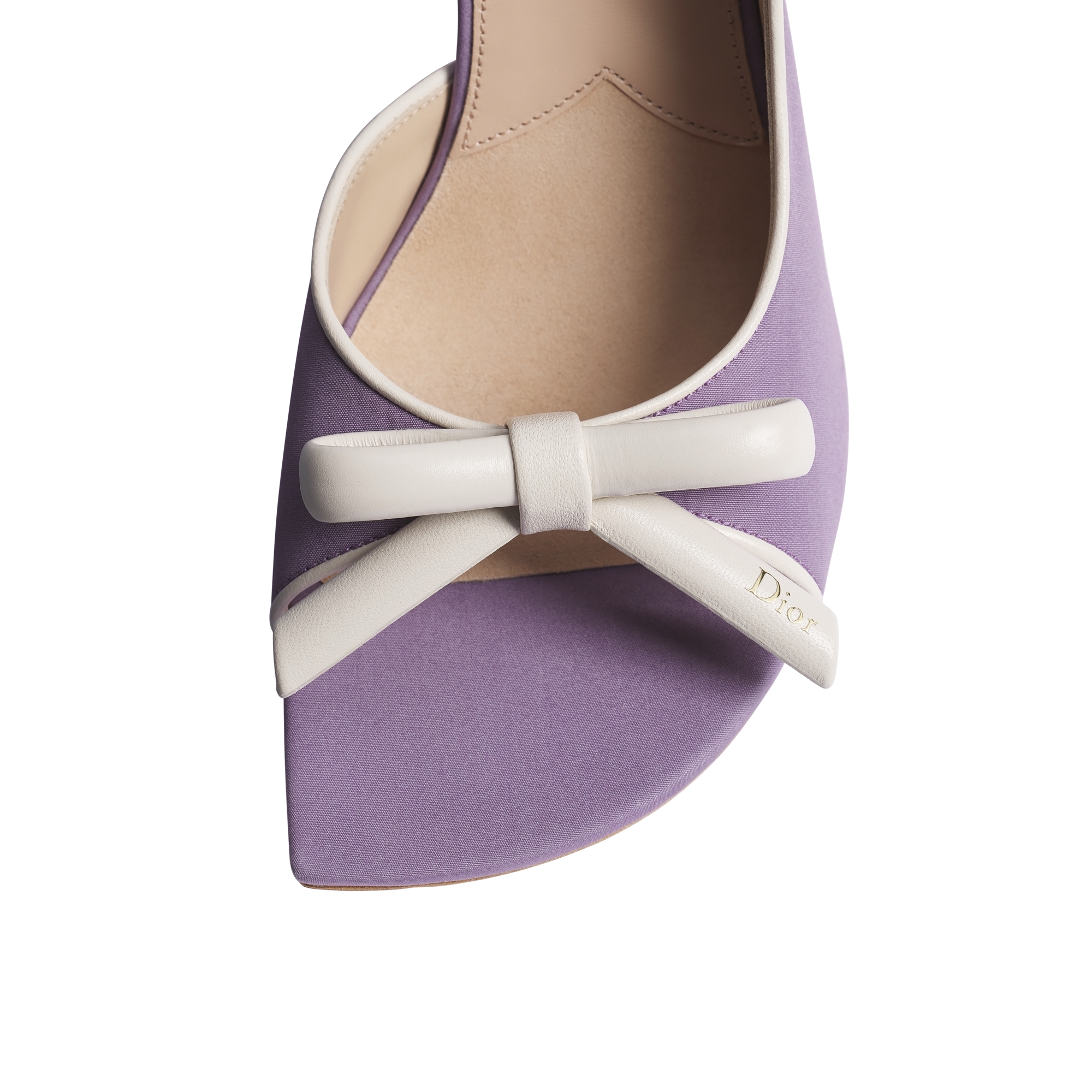 Dior Bow Heeled Slingback Sandal Orchid and Ballet Pink Supple Calfskin E10