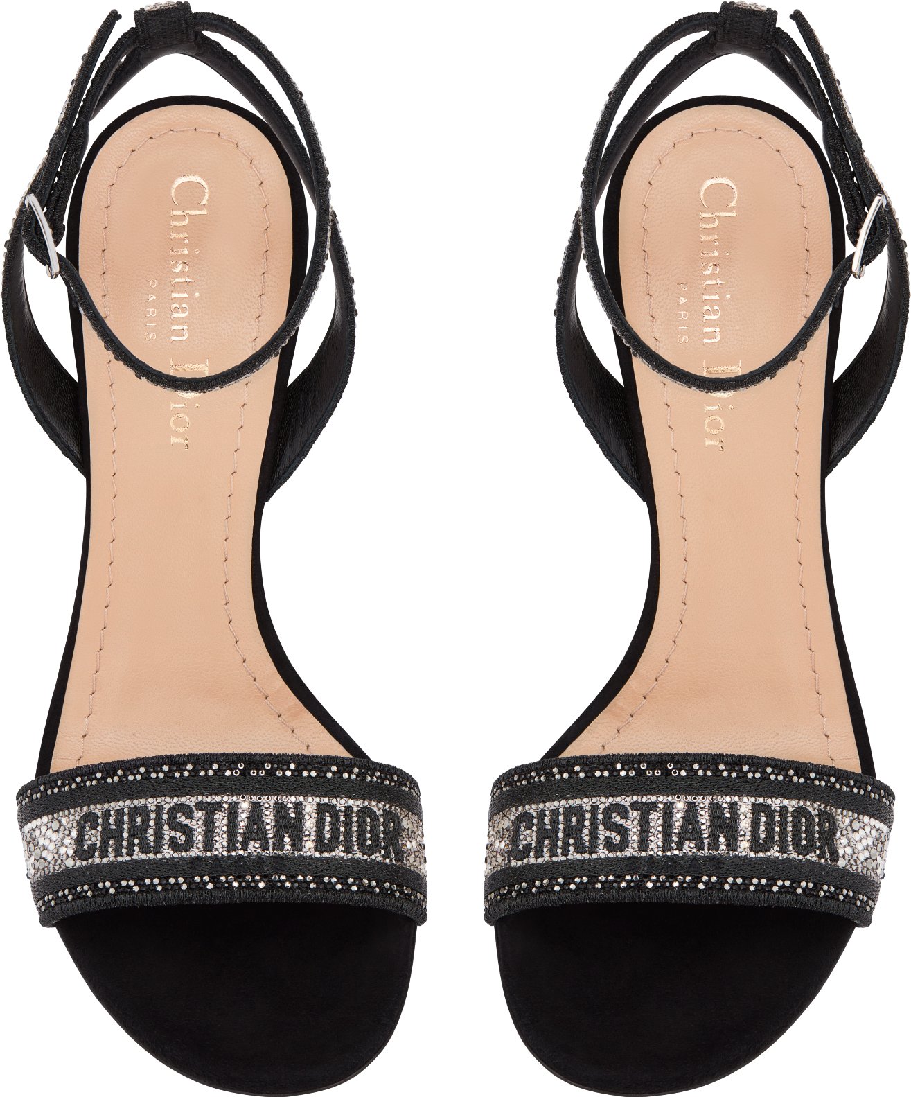 DIOR | Dway ヒールサンダル コットン エンブロイダリー