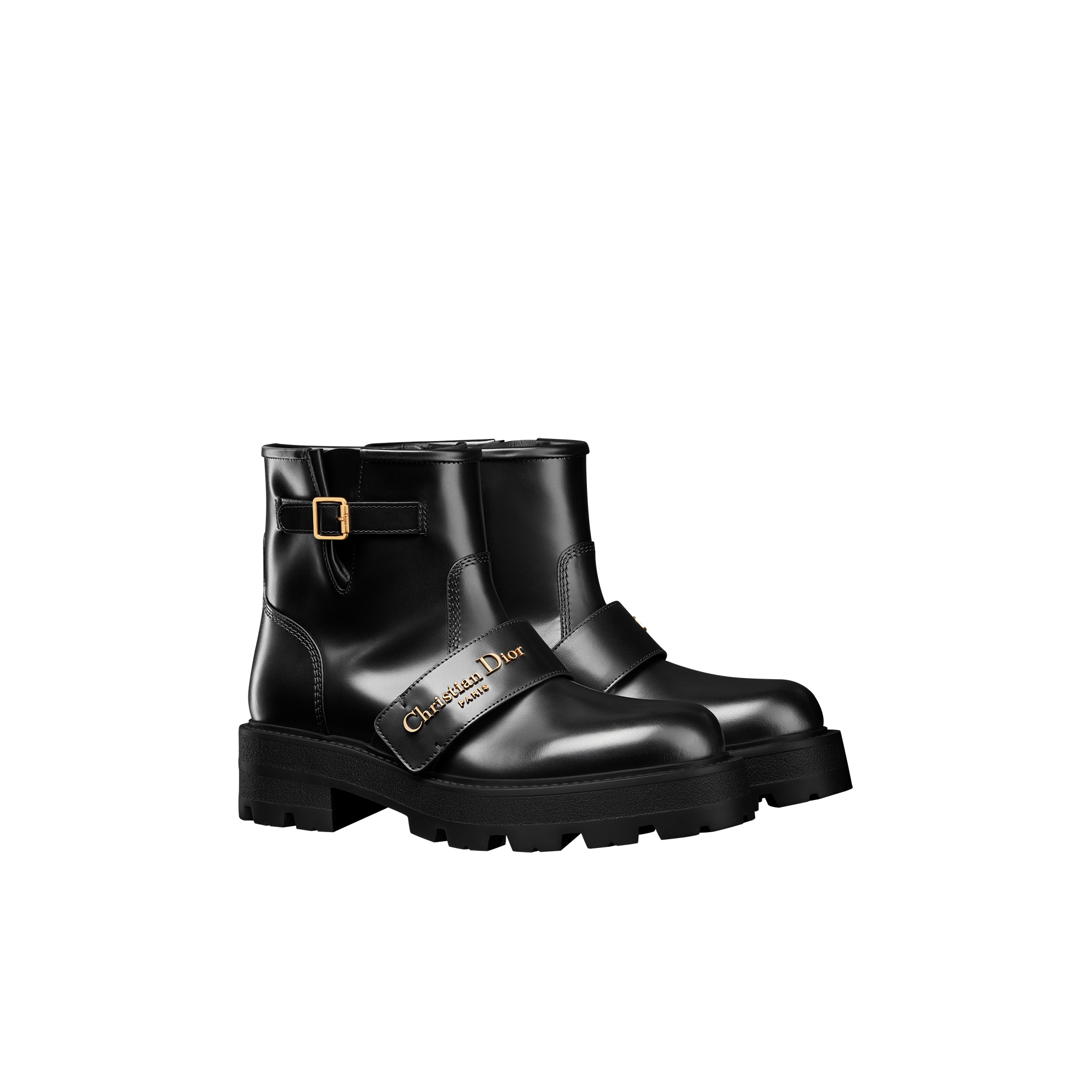 D-Quest Ankle Boot Black Calfskin E03