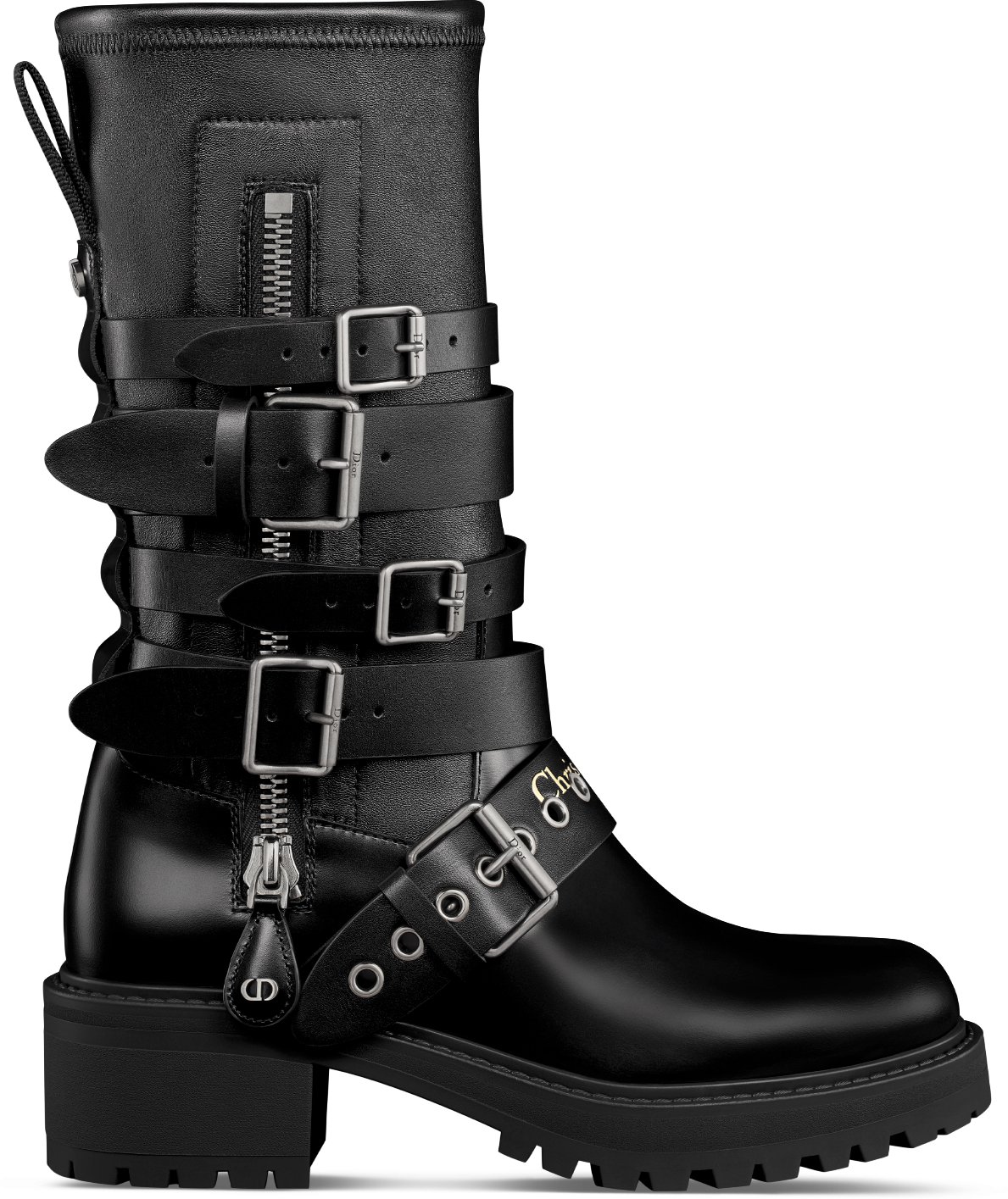 DIOR | D-Fight ショートブーツ カーフスキン & レザーエフェクト ストレッチマテリアル
