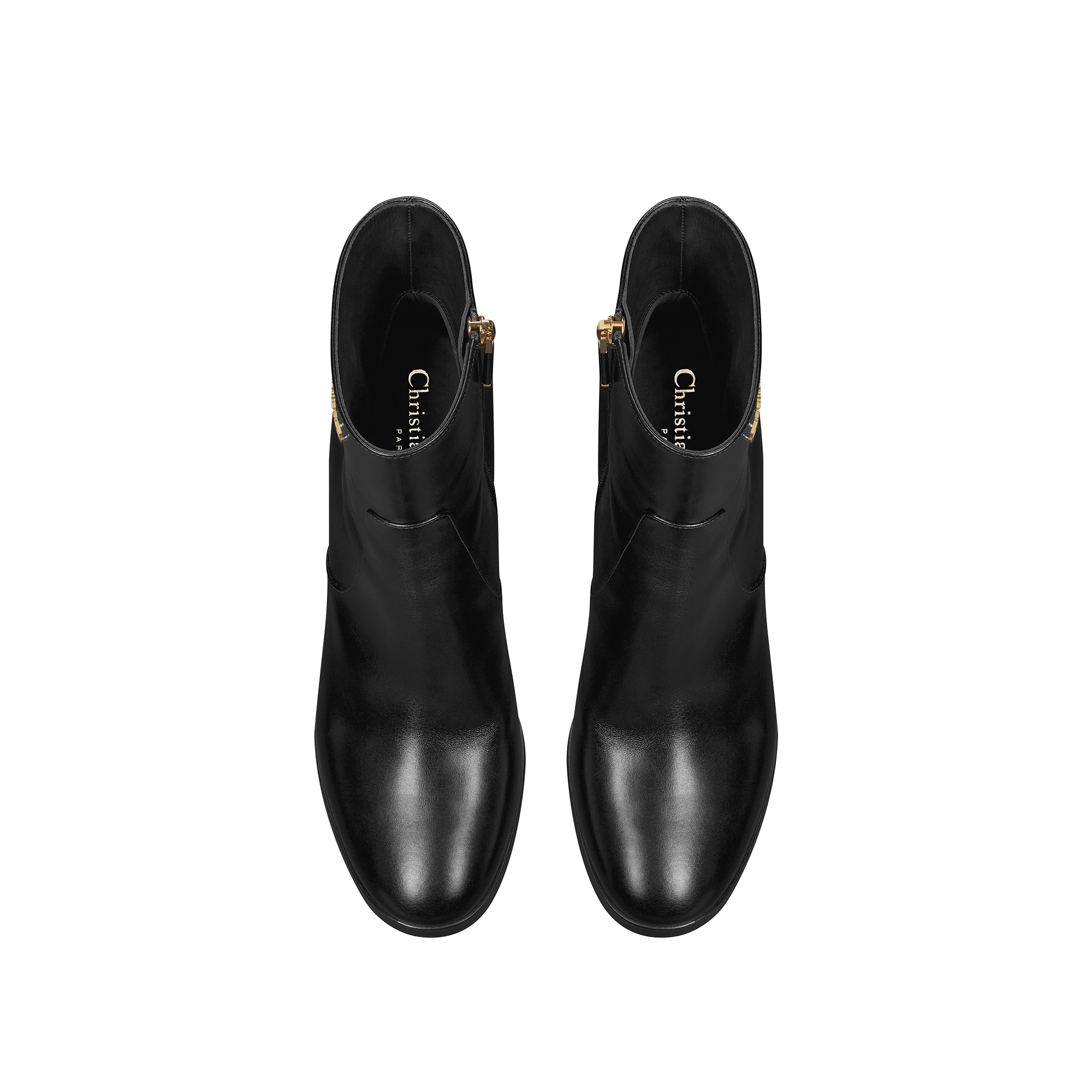 D-Town Heeled Ankle Boot Black Calfskin E06