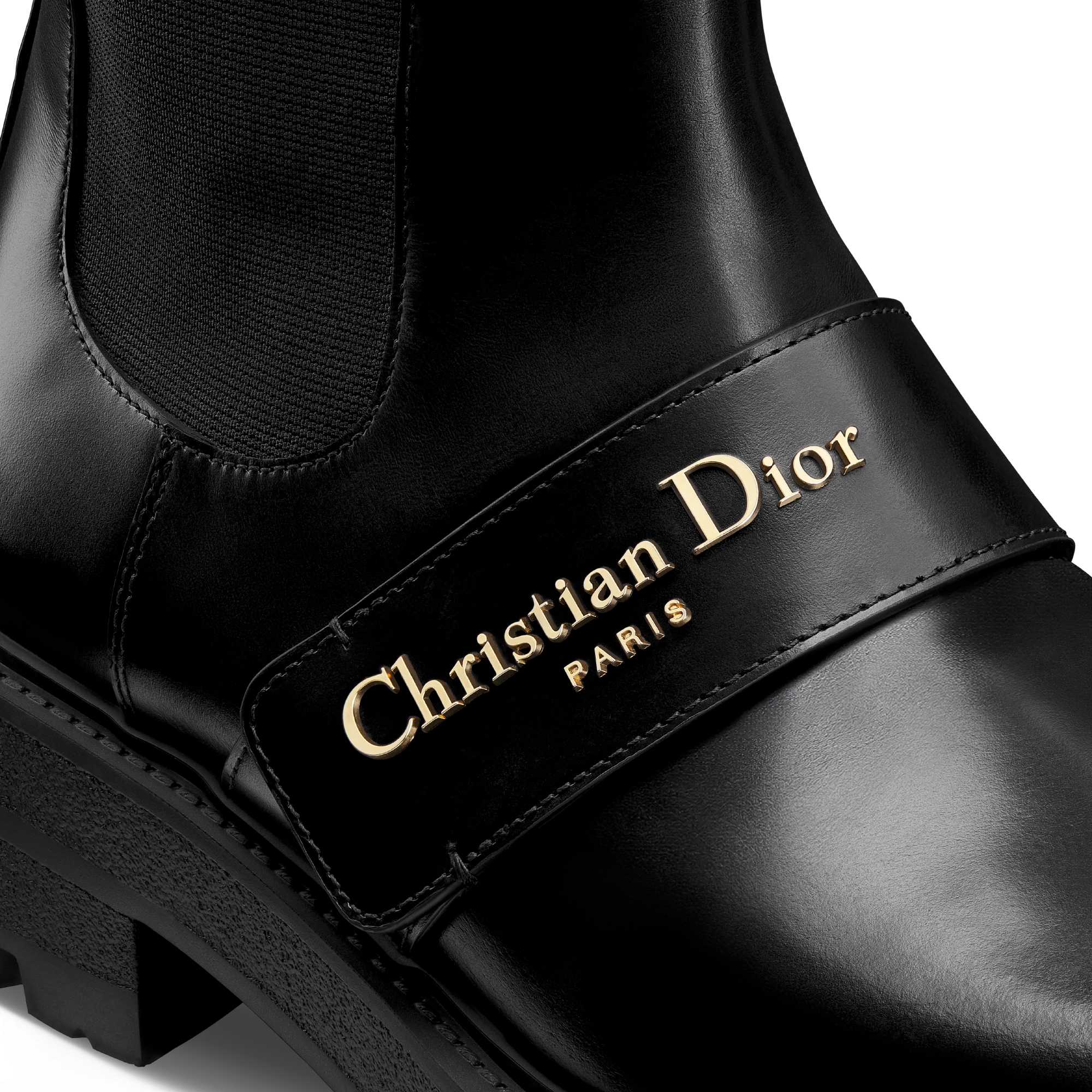 D-Quest 短靴 黑色小牛皮 E09