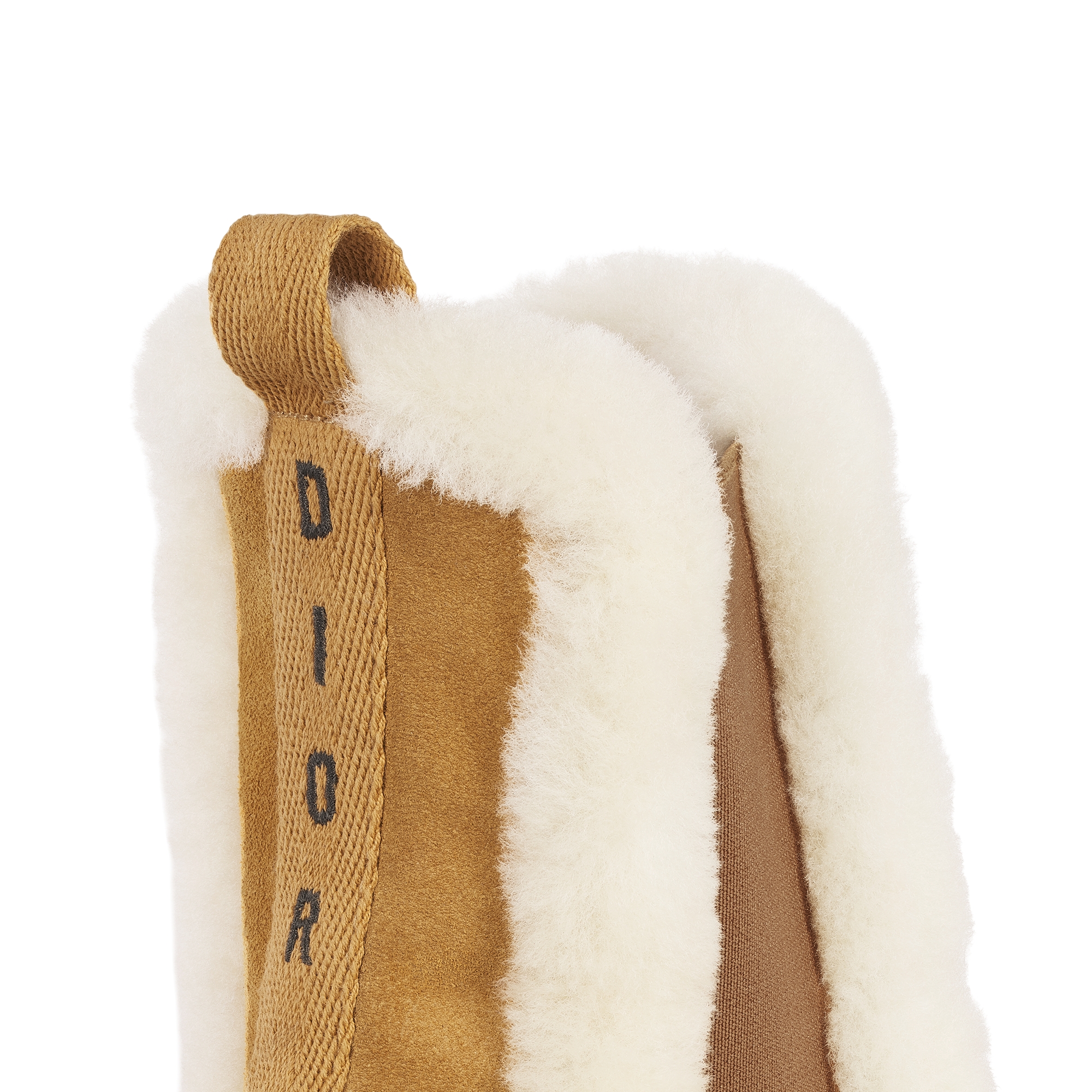 D-Racer Ankle Boot Hazelnut Suede Calfskin and White Shearling E09