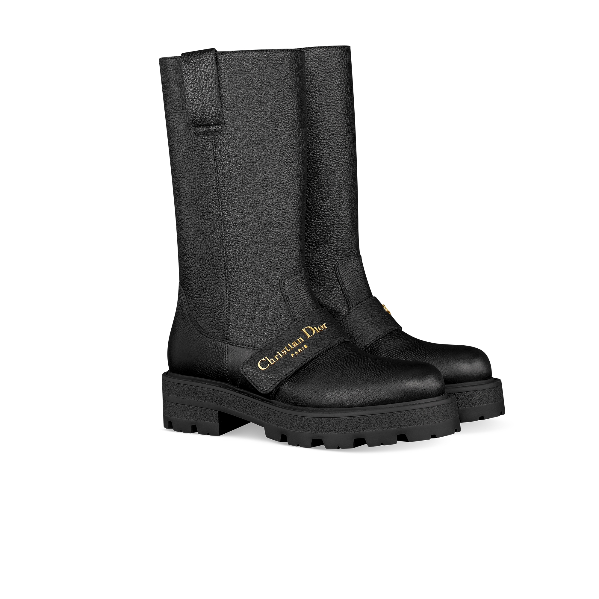 D-Quest Boot Black Grained Calfskin E03
