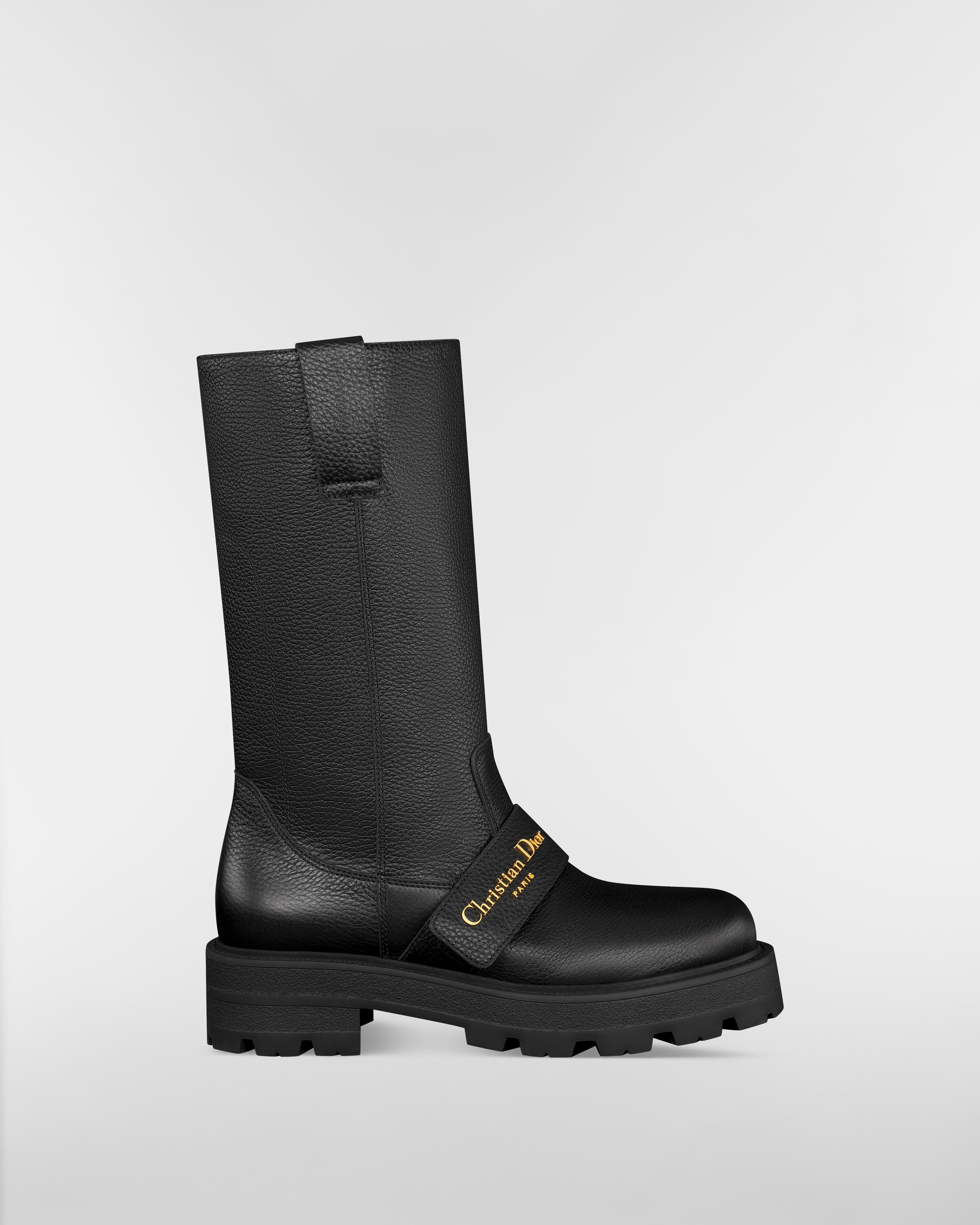 D-Quest Boot Black Grained Calfskin | DIOR IN