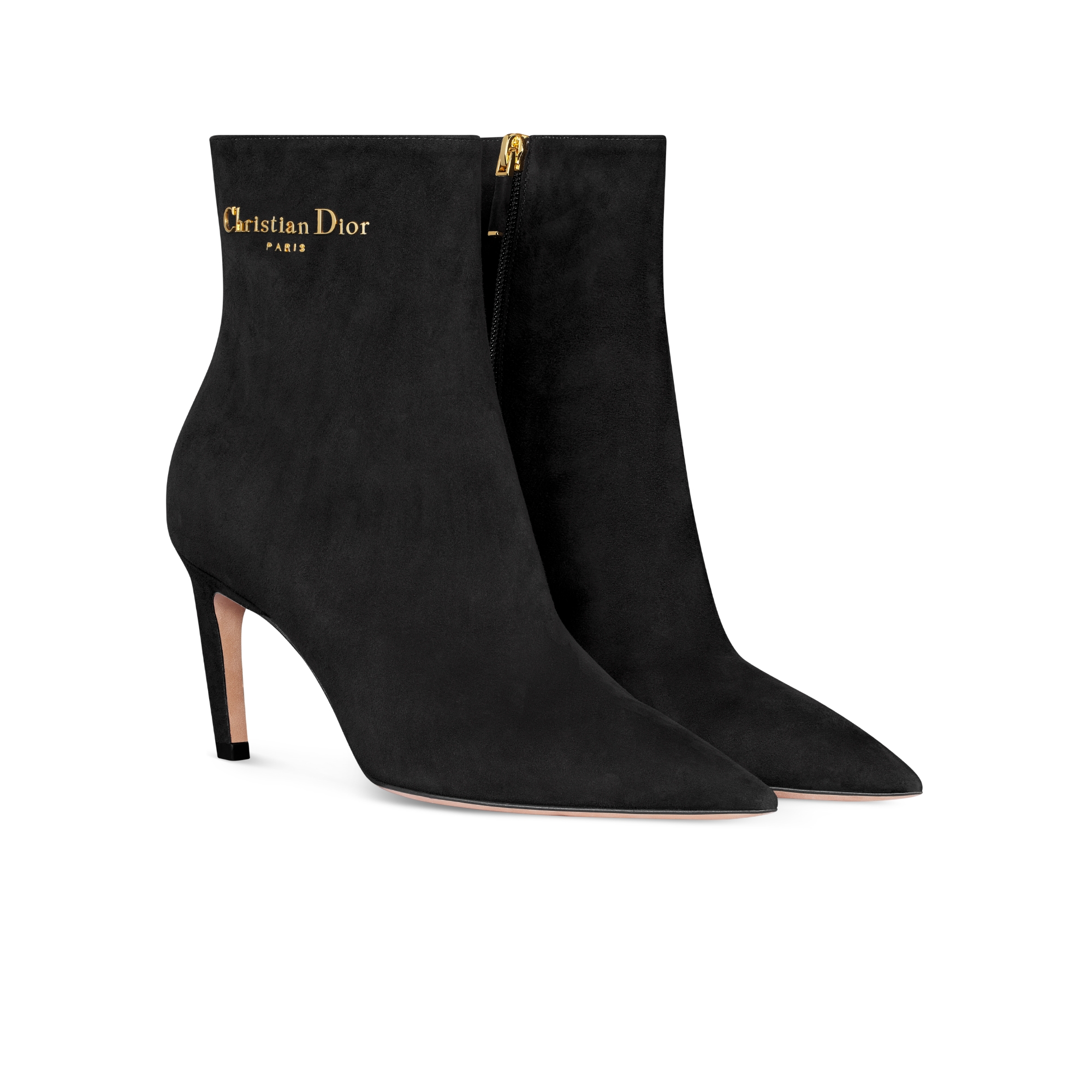 My Dior Heeled Ankle Boot Black Suede Goatskin E03