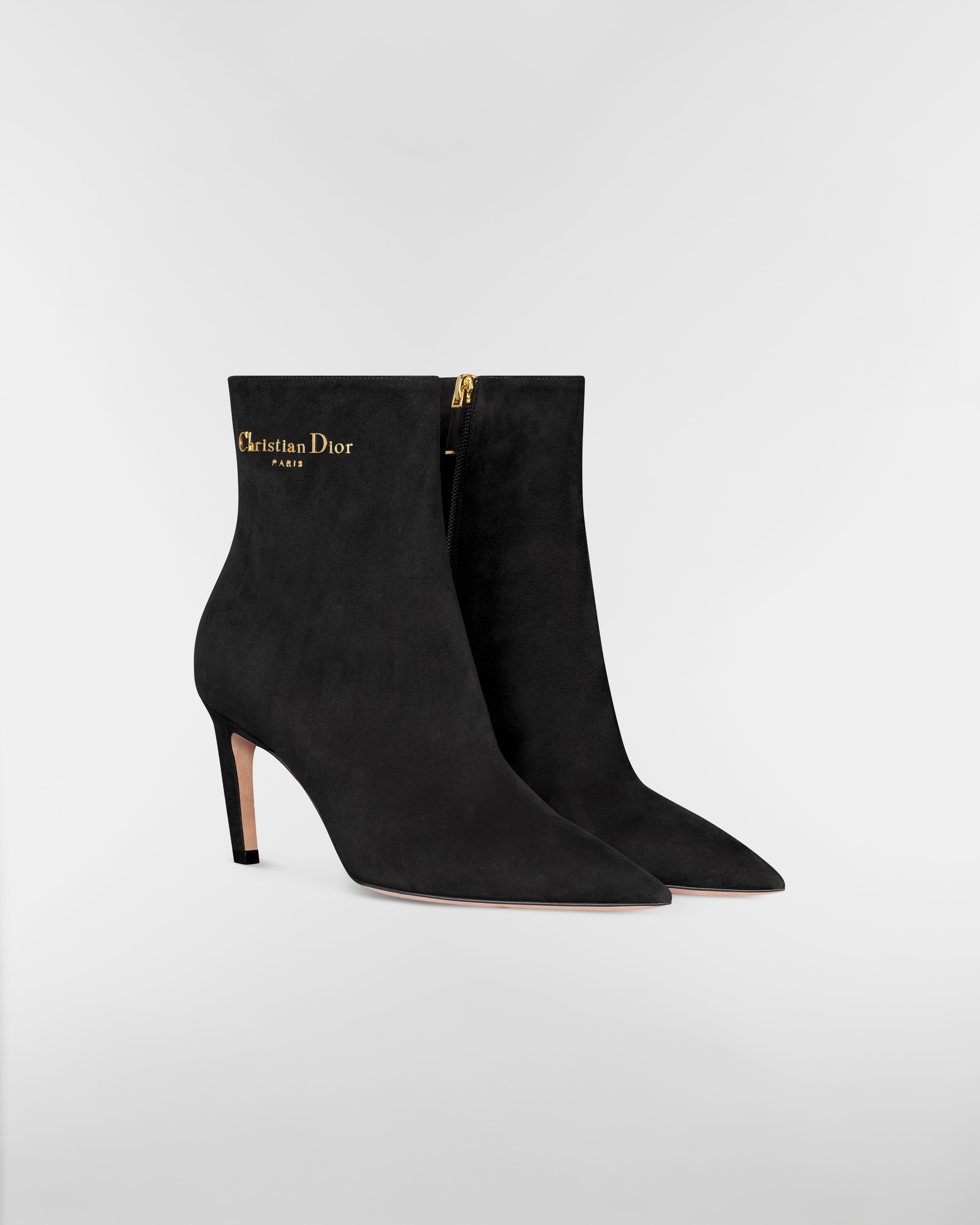My Dior Heeled Ankle Boot Black Suede Goatskin E03