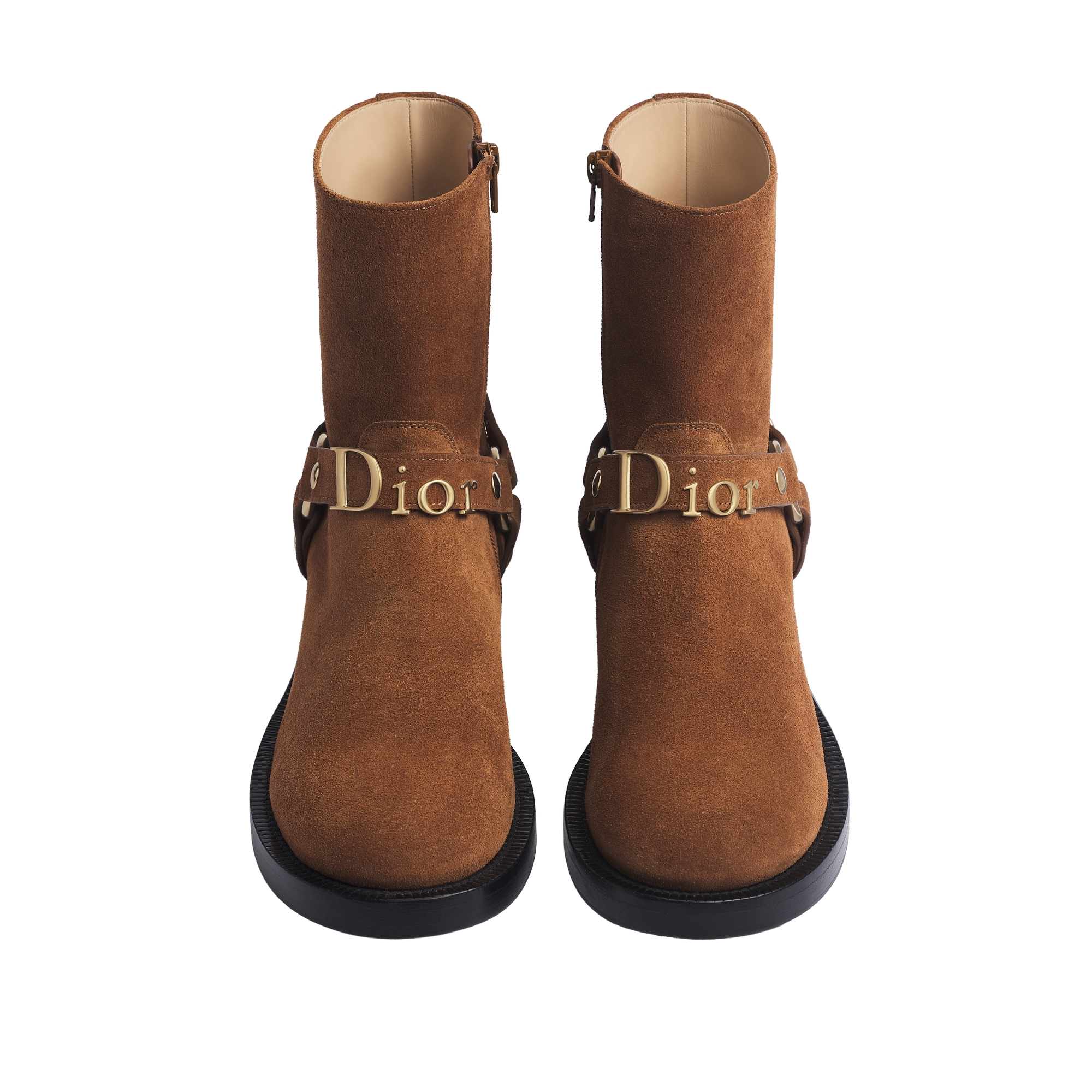 Dior Bolt Ankle Boot Cognac Brown Suede Calfskin E06