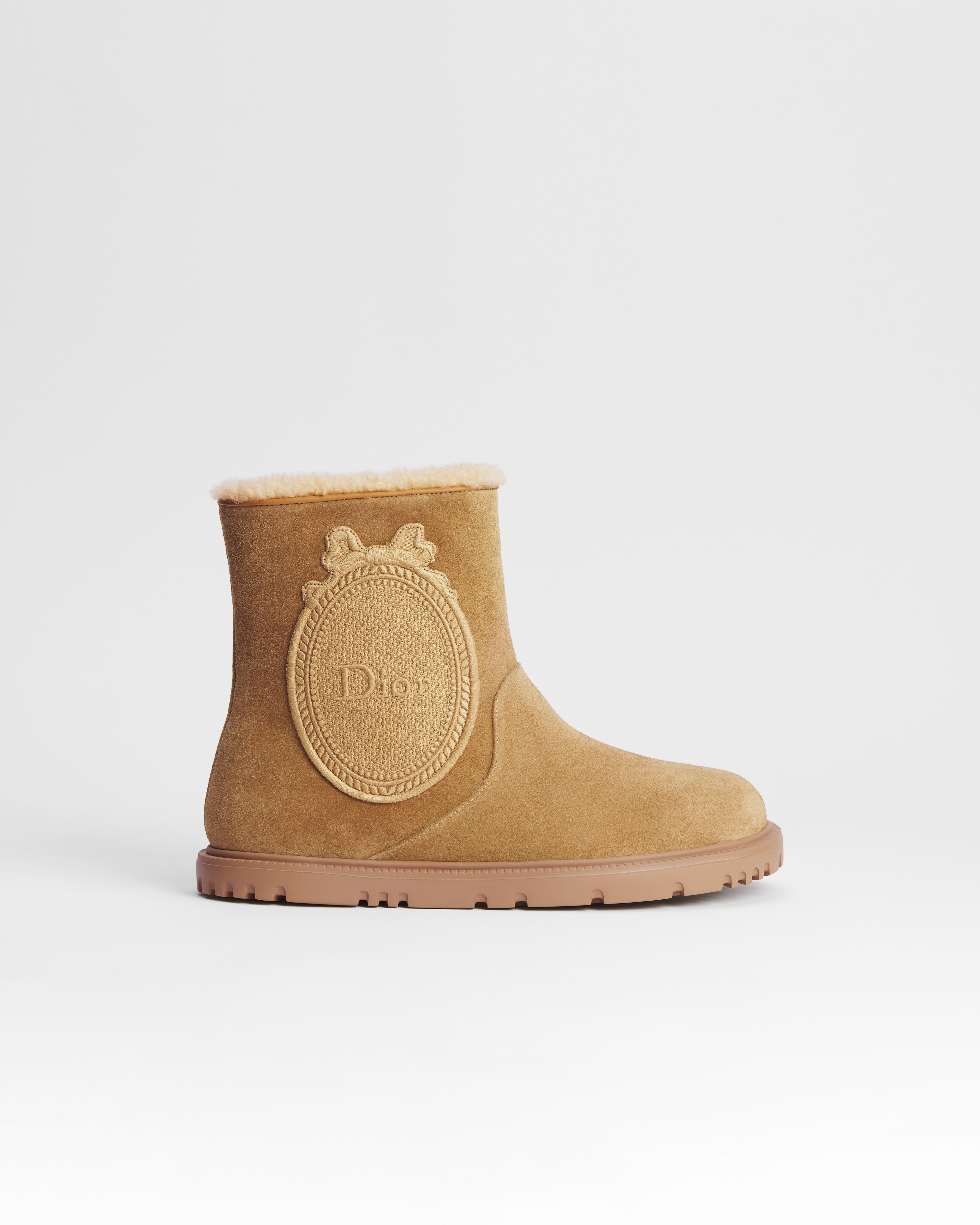 DiorAlps Dior Médaillon Ankle Boot Hazelnut Suede Calfskin E02