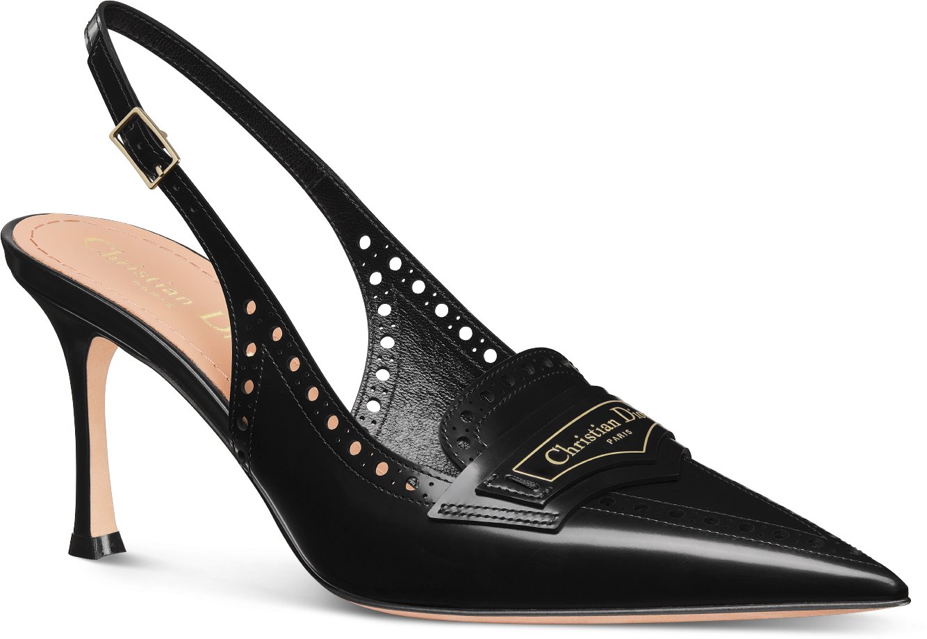 SLINGBACK ETERNITE 75 PINK LAMBSKIN AND CROCODILE LEATHER