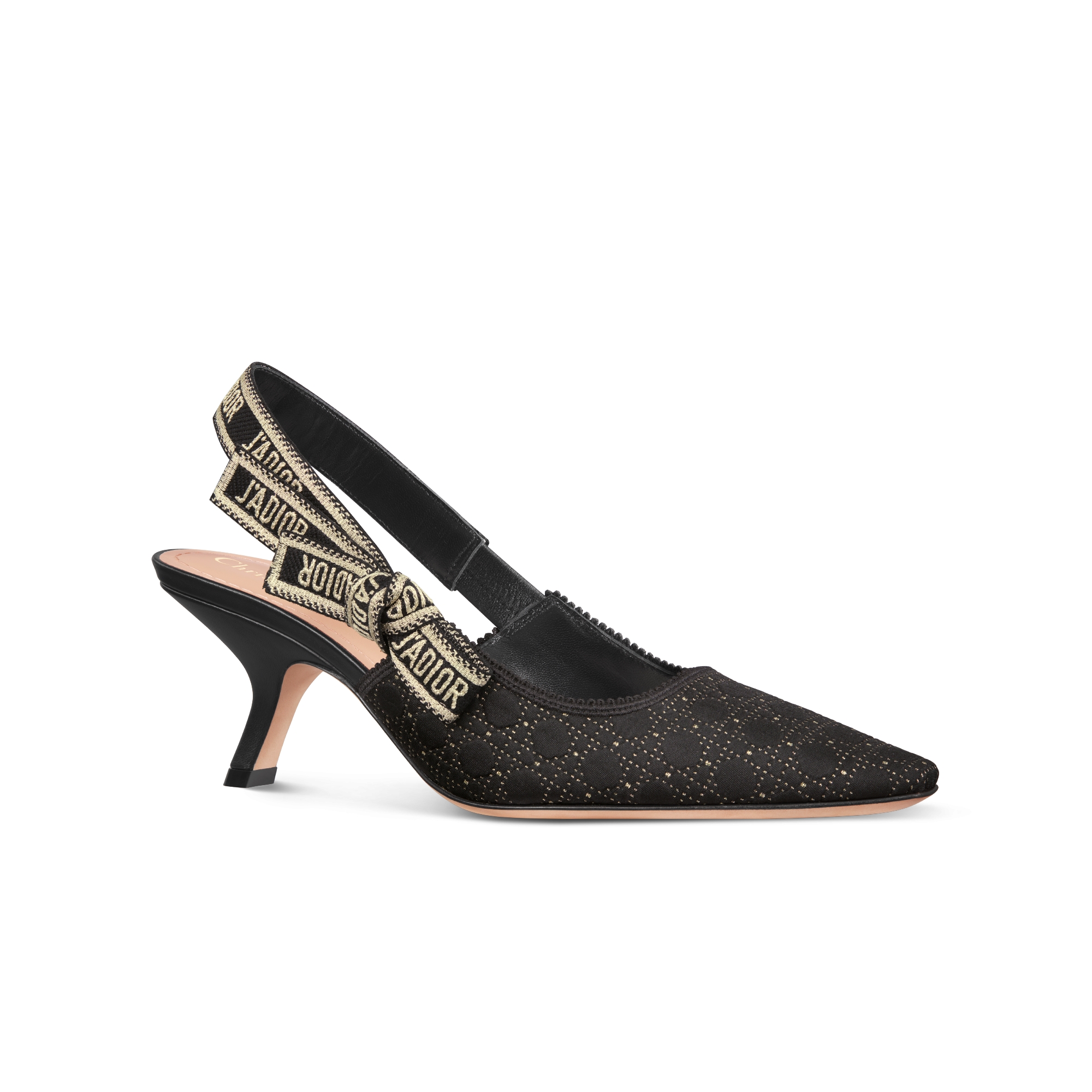 DIOR◆スリングバックパンプス ゴールドの刺繍が美しい☆】DIOR スリングバックパンプス (Dior