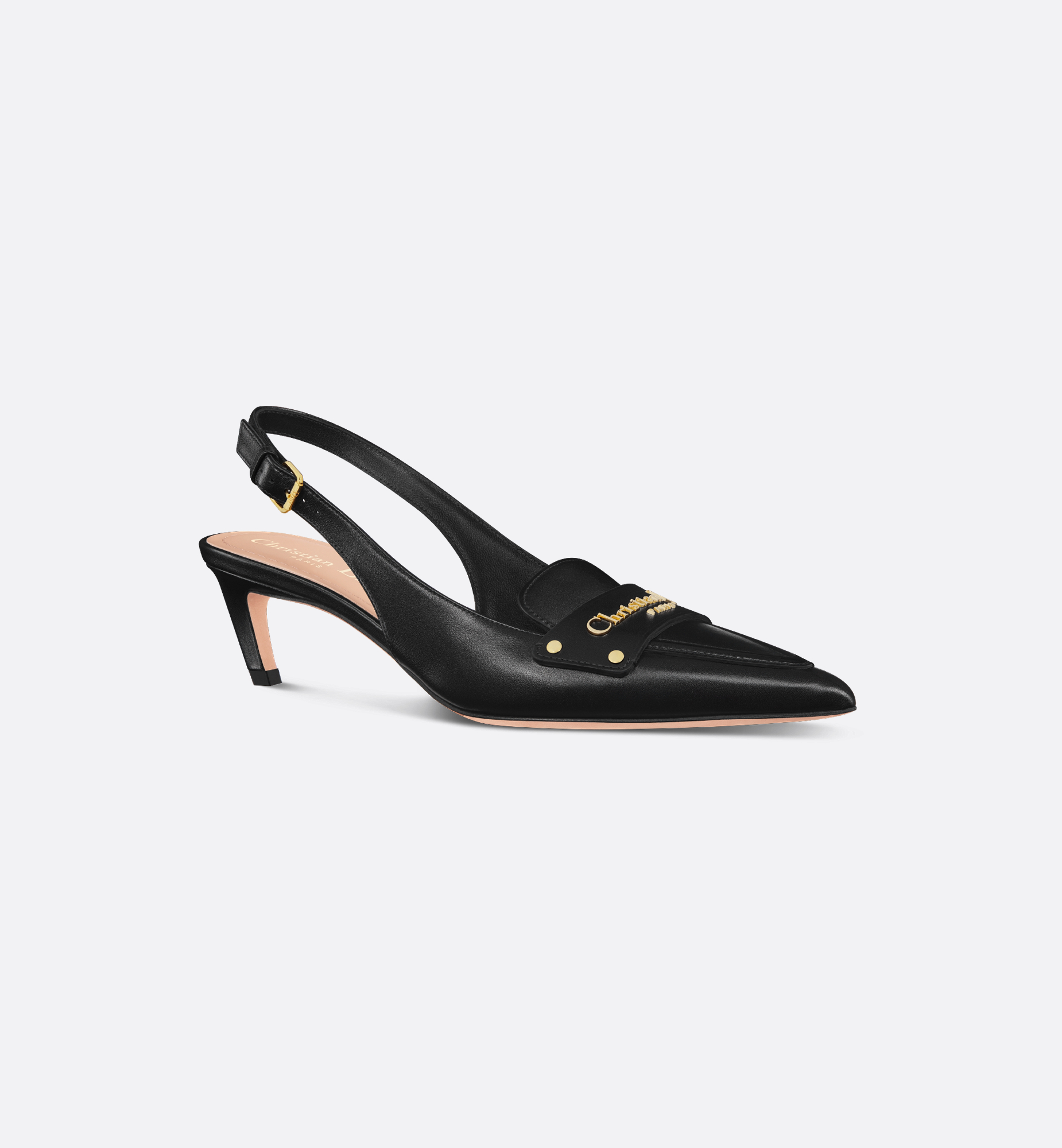 Dior Boy Slingback Pump Black Supple Calfskin | DIOR Dior Boy Slingback Pump Black Supple Calfskin | DIOR