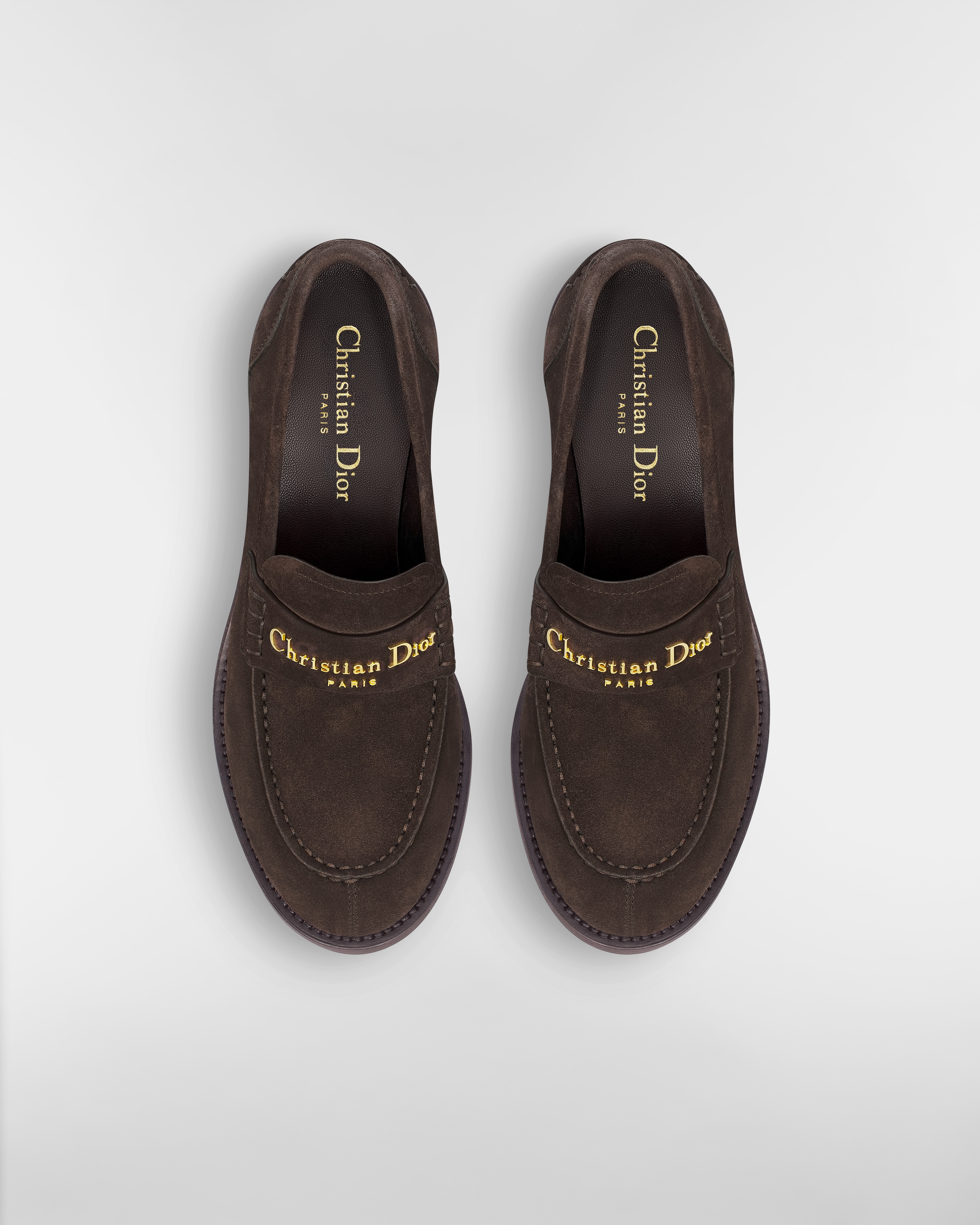 Escarpin Dior Boy Veau velours couleur chocolat noir E06