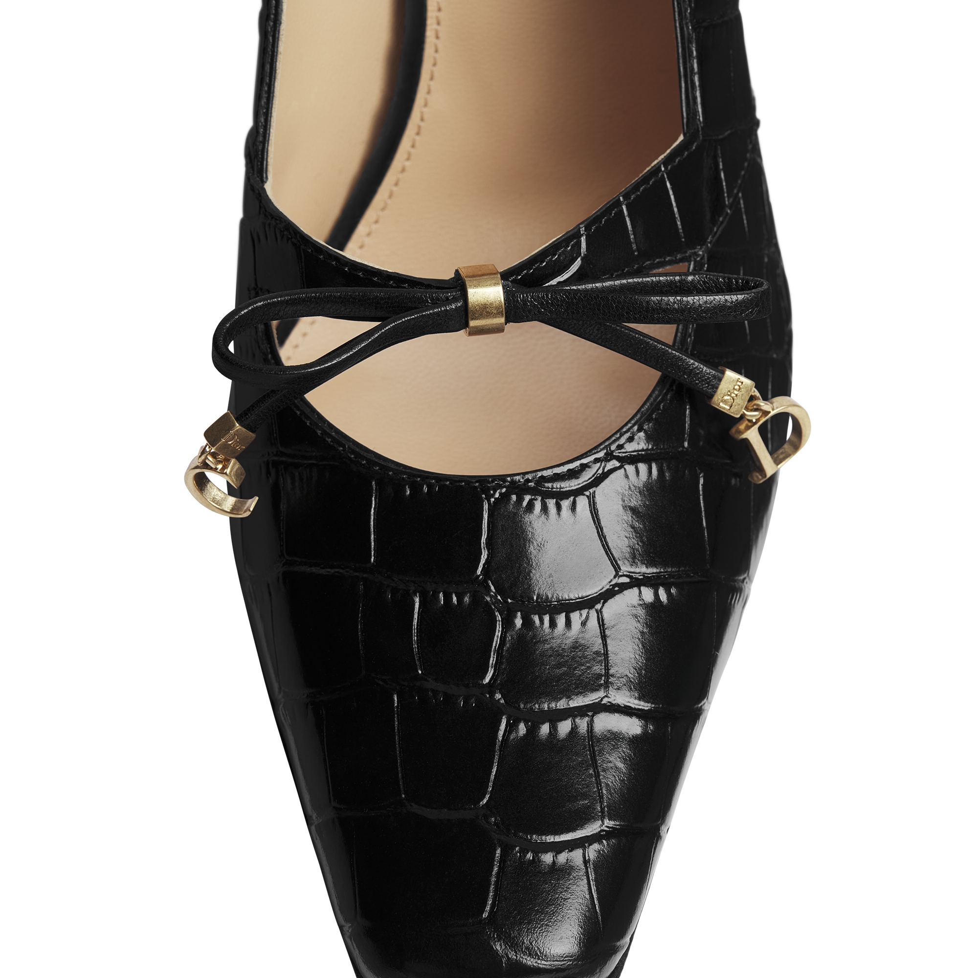 Dior Muse Pump Black Calfskin Printed with Crocodile Motif E10