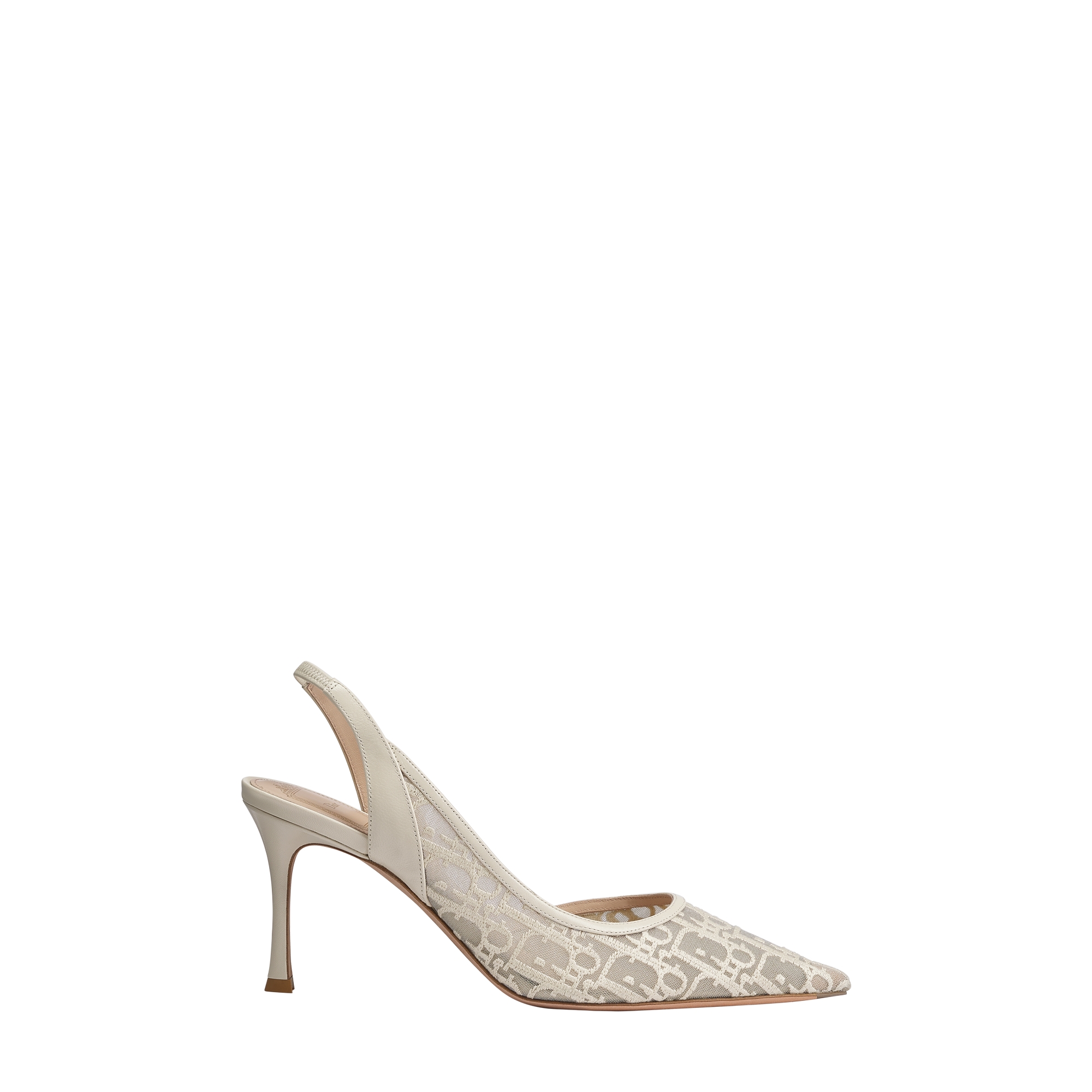  Ecru Dior Oblique Embroidered Mesh