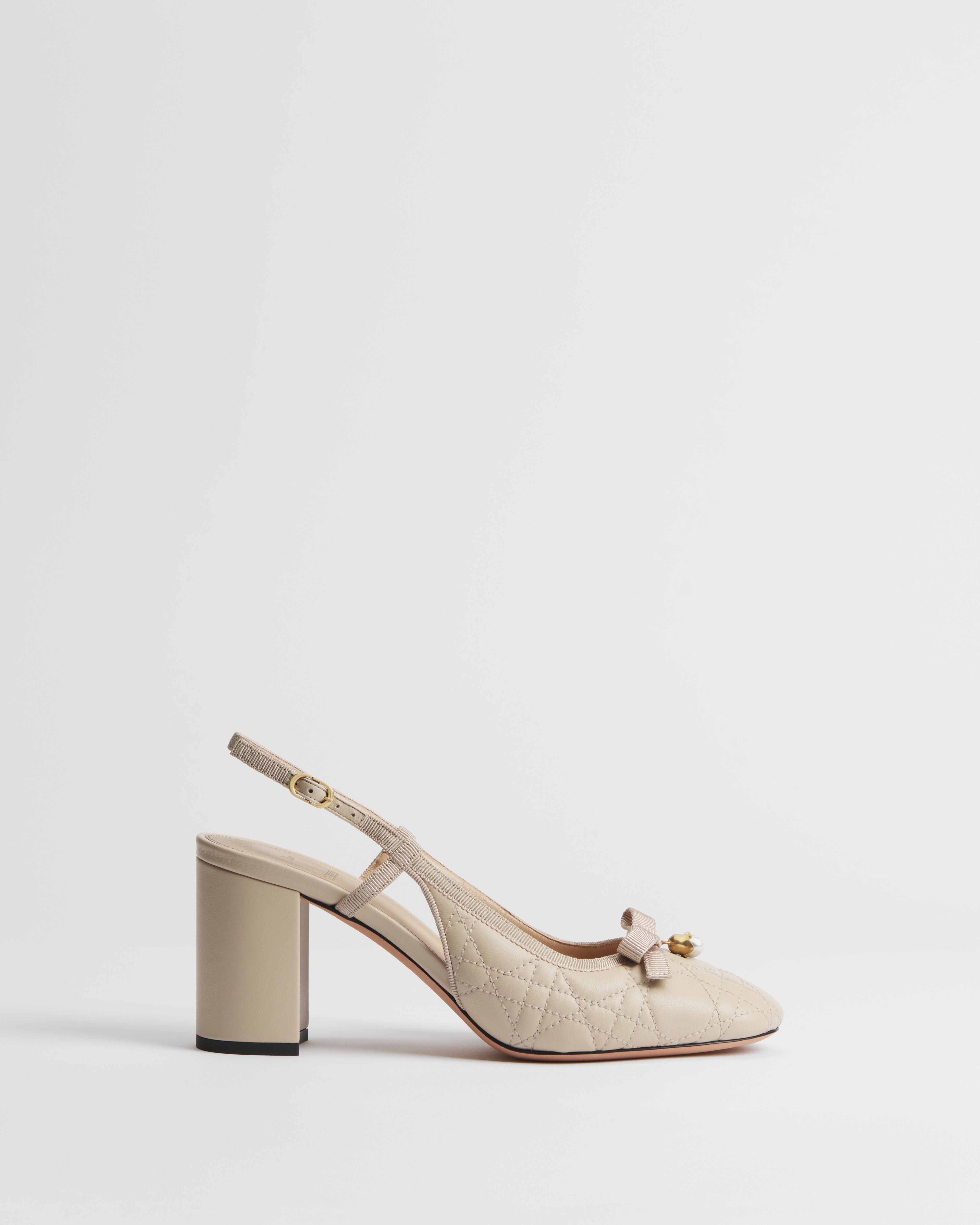 Dior Ballet Slingback Pump Trench Quilted Cannage Lambskin E02