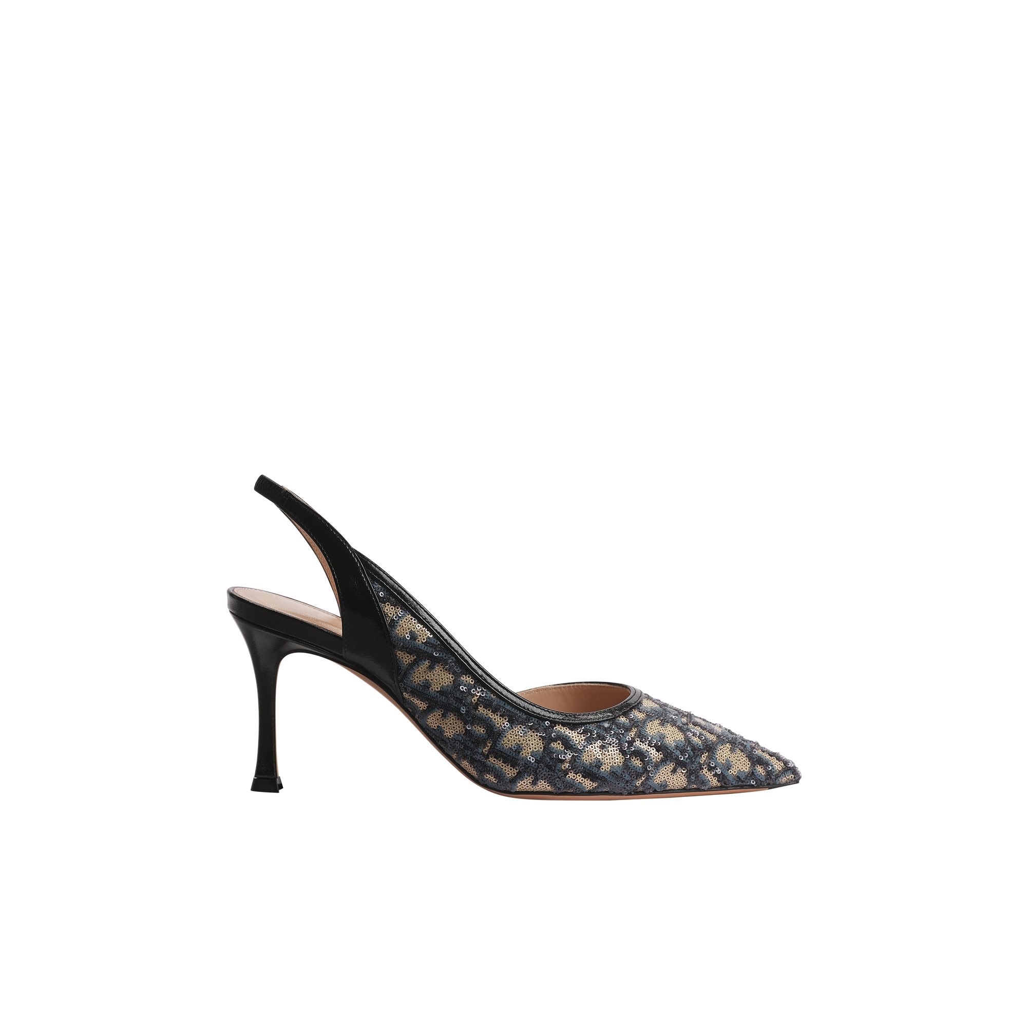  Blue Dior Oblique Fabric Embroidered with Sequins