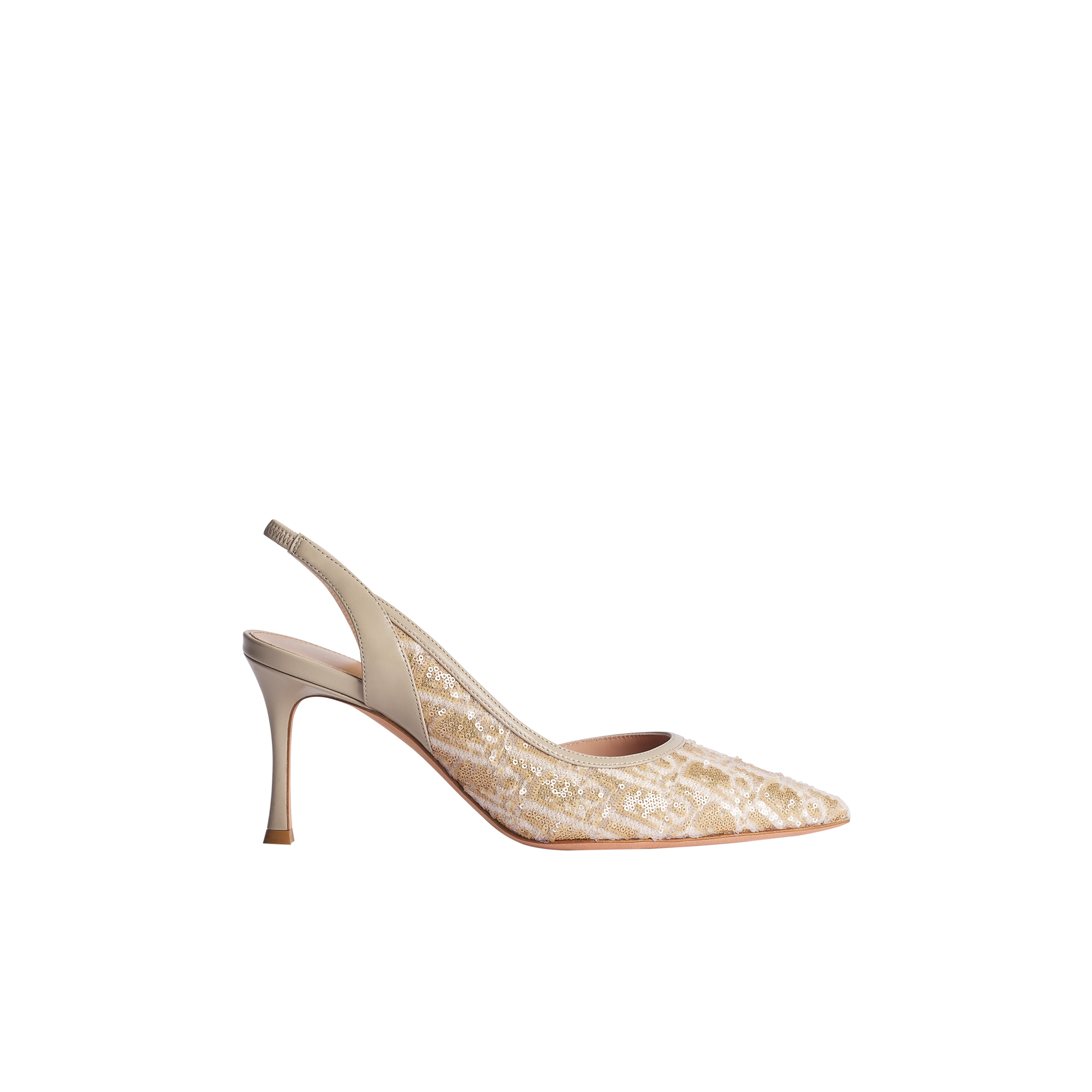  Beige Dior Oblique Fabric Embroidered with Sequins