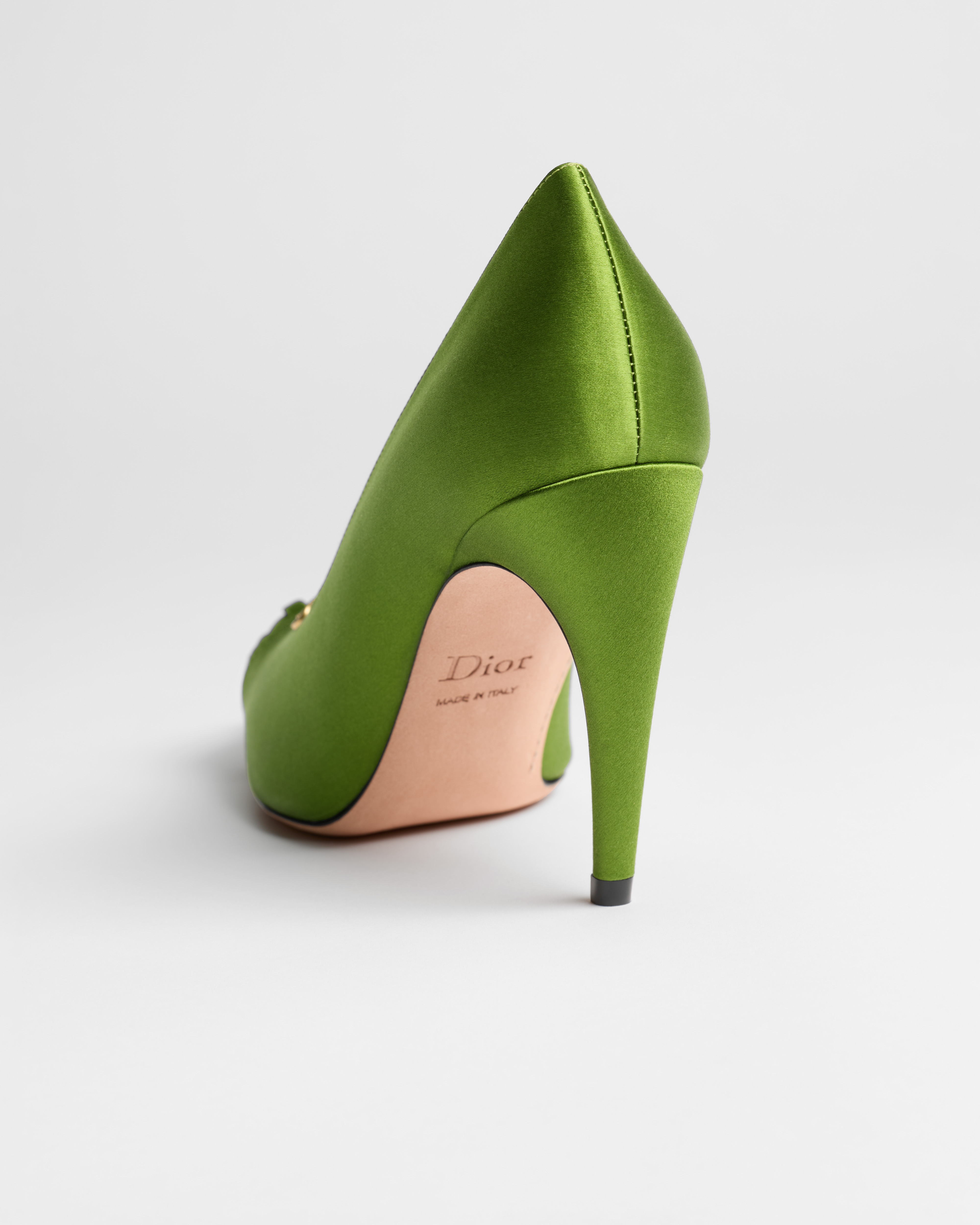Dior Rose Pump Aspen Green Satin E05
