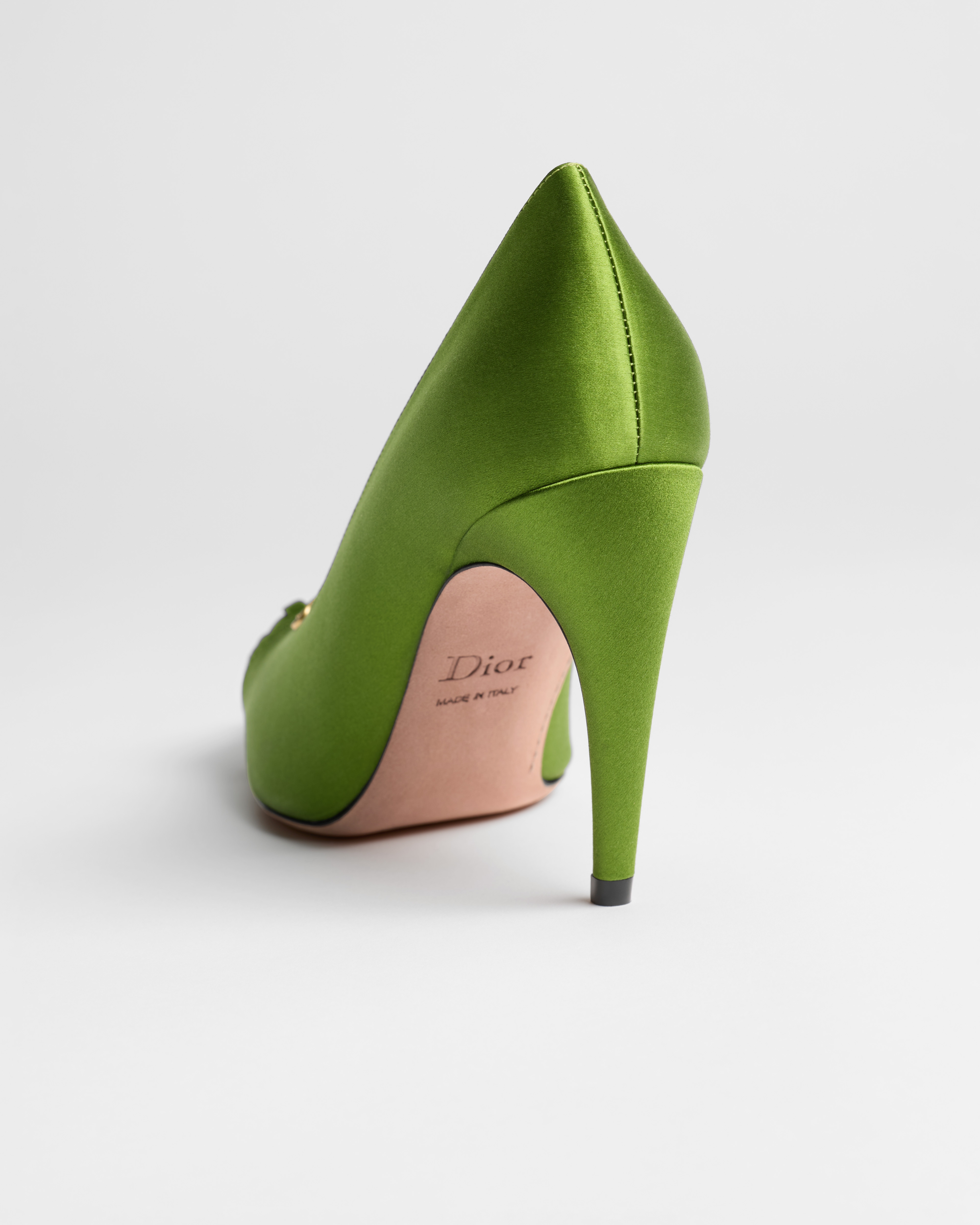Dior Rose Pump Aspen Green Satin E05