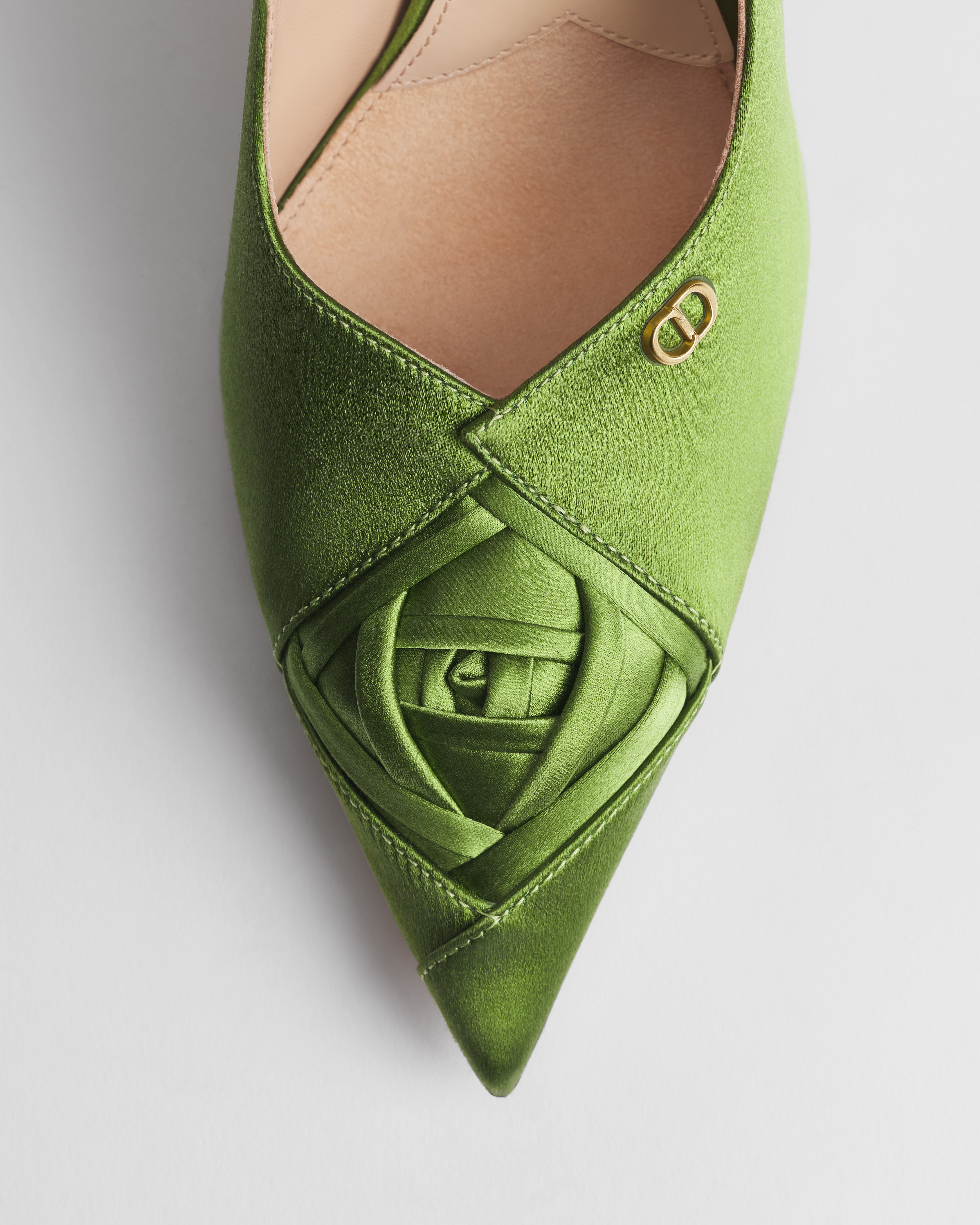 Dior Rose Pump Aspen Green Satin E10