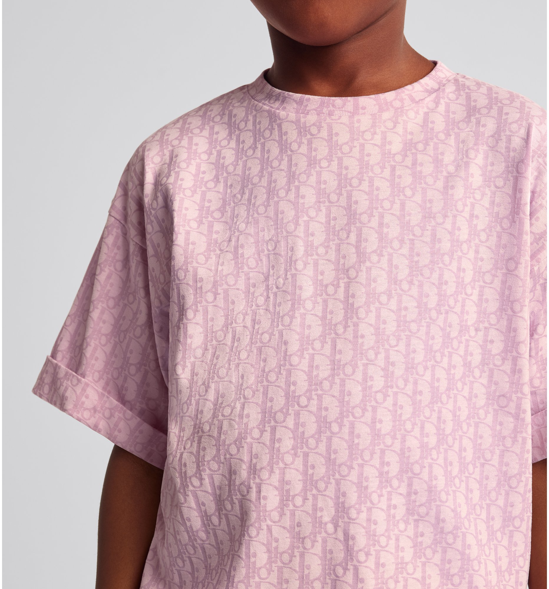 Kids' T-Shirt Pink Dior Oblique Cotton Jersey with