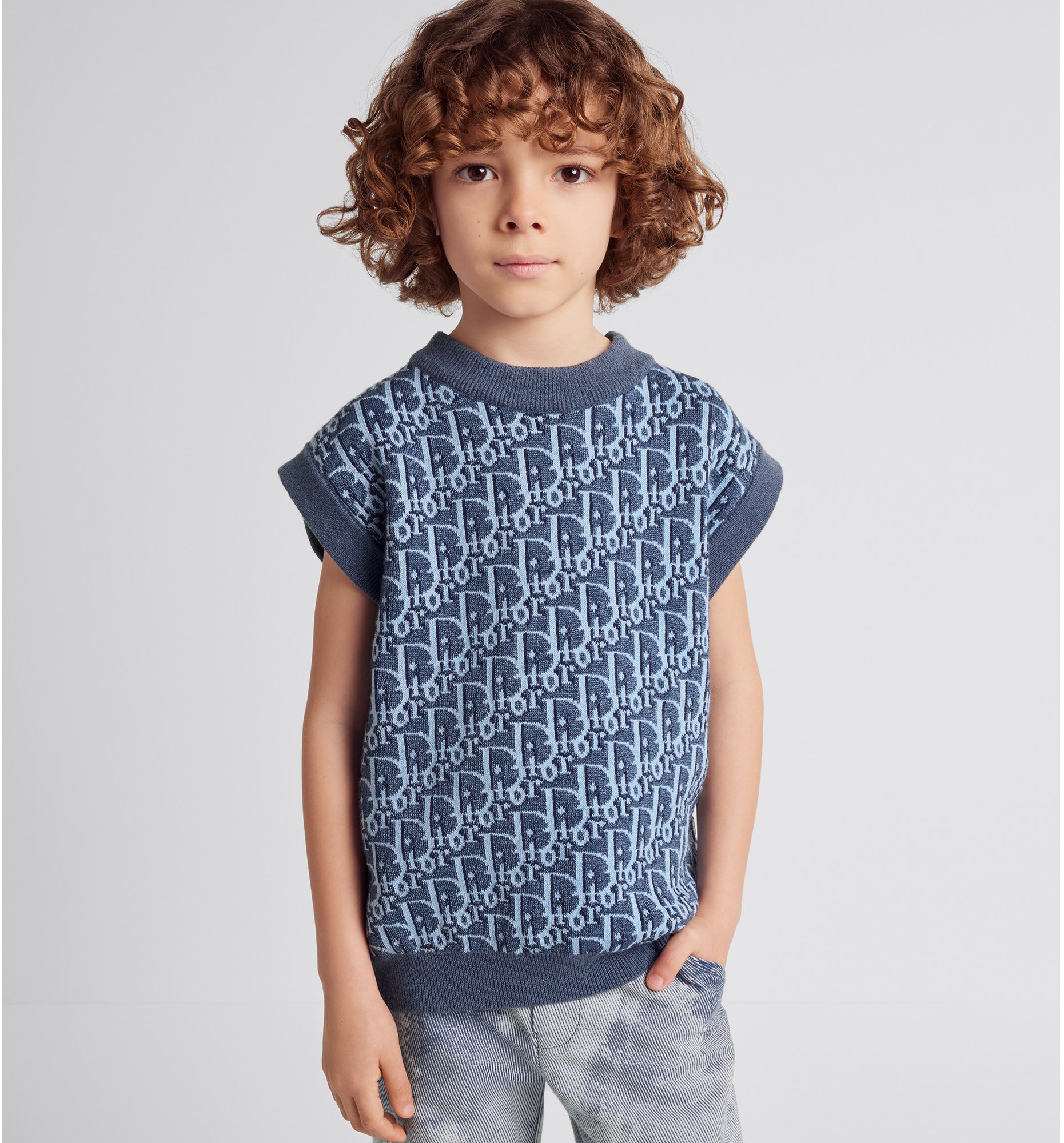 Kids grey sweater vest hot sale