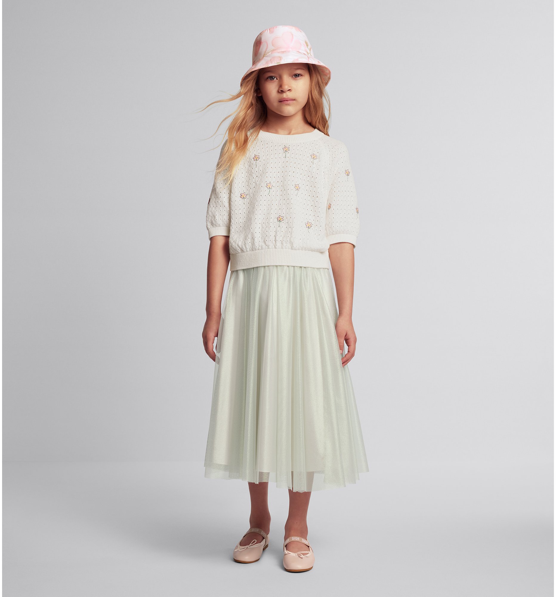 DIOR | キッズ セーター コットン オープンワークニット