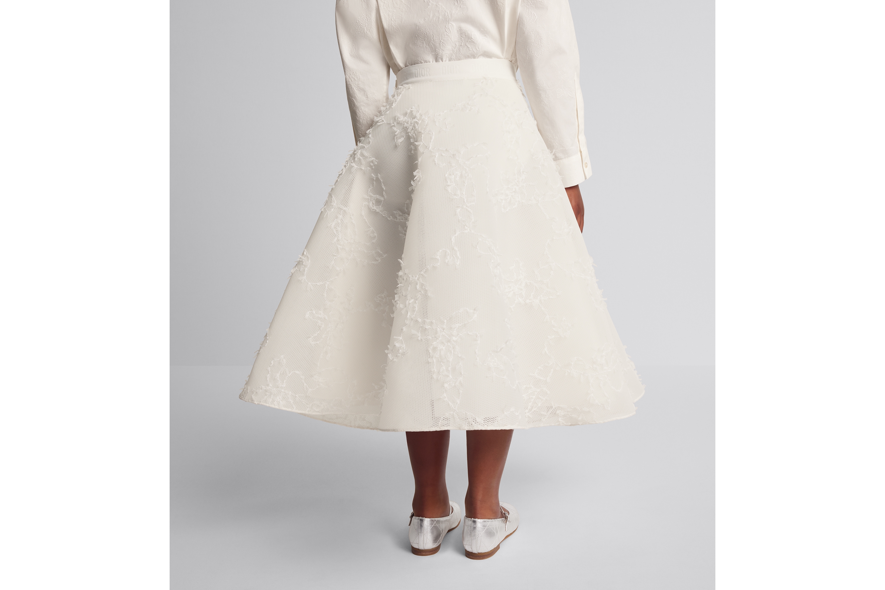 Vignette Georgie Dress | Ivory Mesh Daisy main image 1