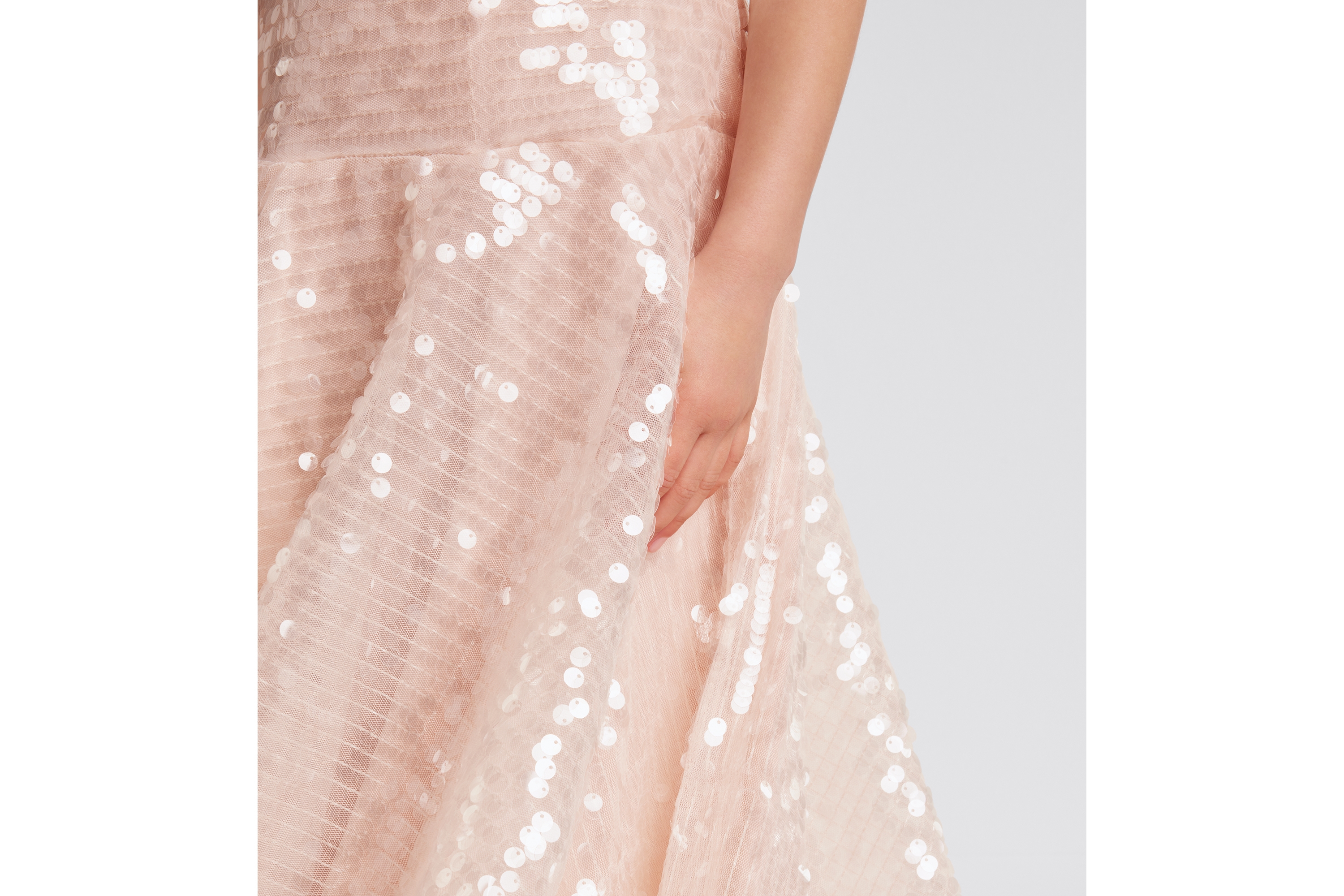 FYMNSI Abito da sera lungo per bambini, con paillette, senza maniche, per feste di compleanno, in tulle, Colore: rosa., 7 anni