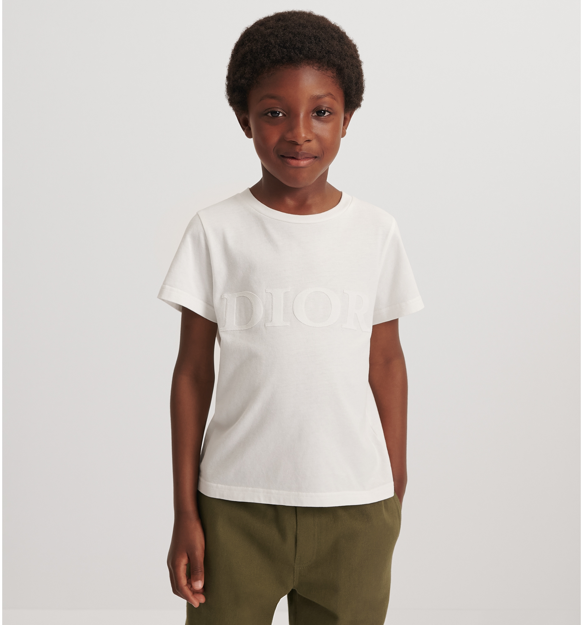 Kids T Shirt Ivory Cotton Jersey DIOR