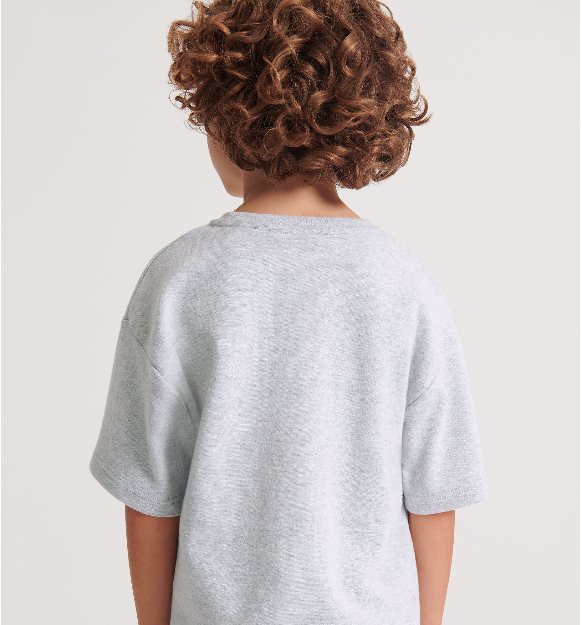 T-Shirt Bambino NASA Logo Spaziale - Grigia 128 - Cotone Oeko-Tex 100 - Prodotta In Germania - 3