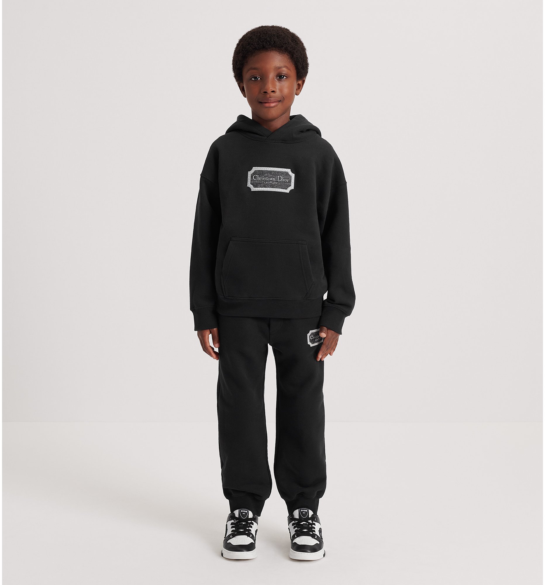 Kids Christian Dior Couture Hooded Sweatshirt Black Cotton Fleece DIOR